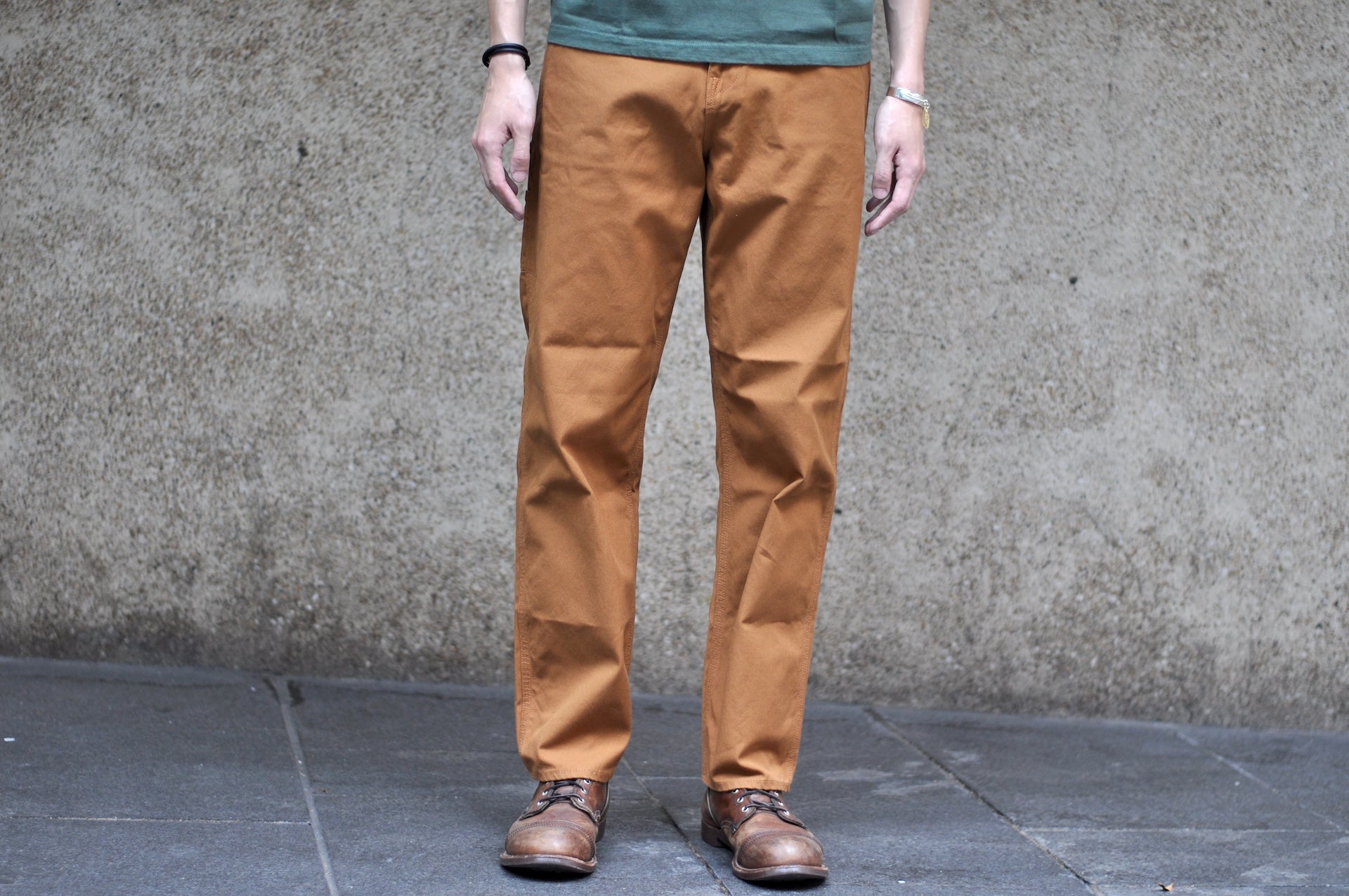 The Flat Head 11oz Duck Canvas Worker Pants (Brown)