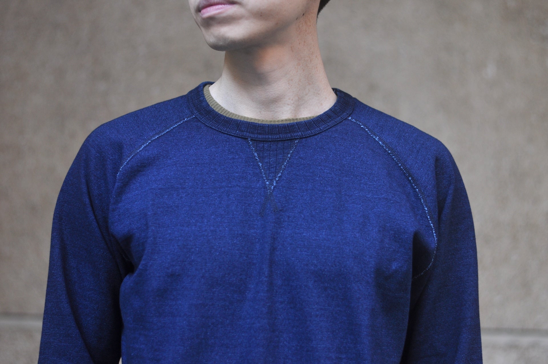 Pure Blue Japan 11oz Heavyweight “Raglan Style” Sweater (Grand Indigo)