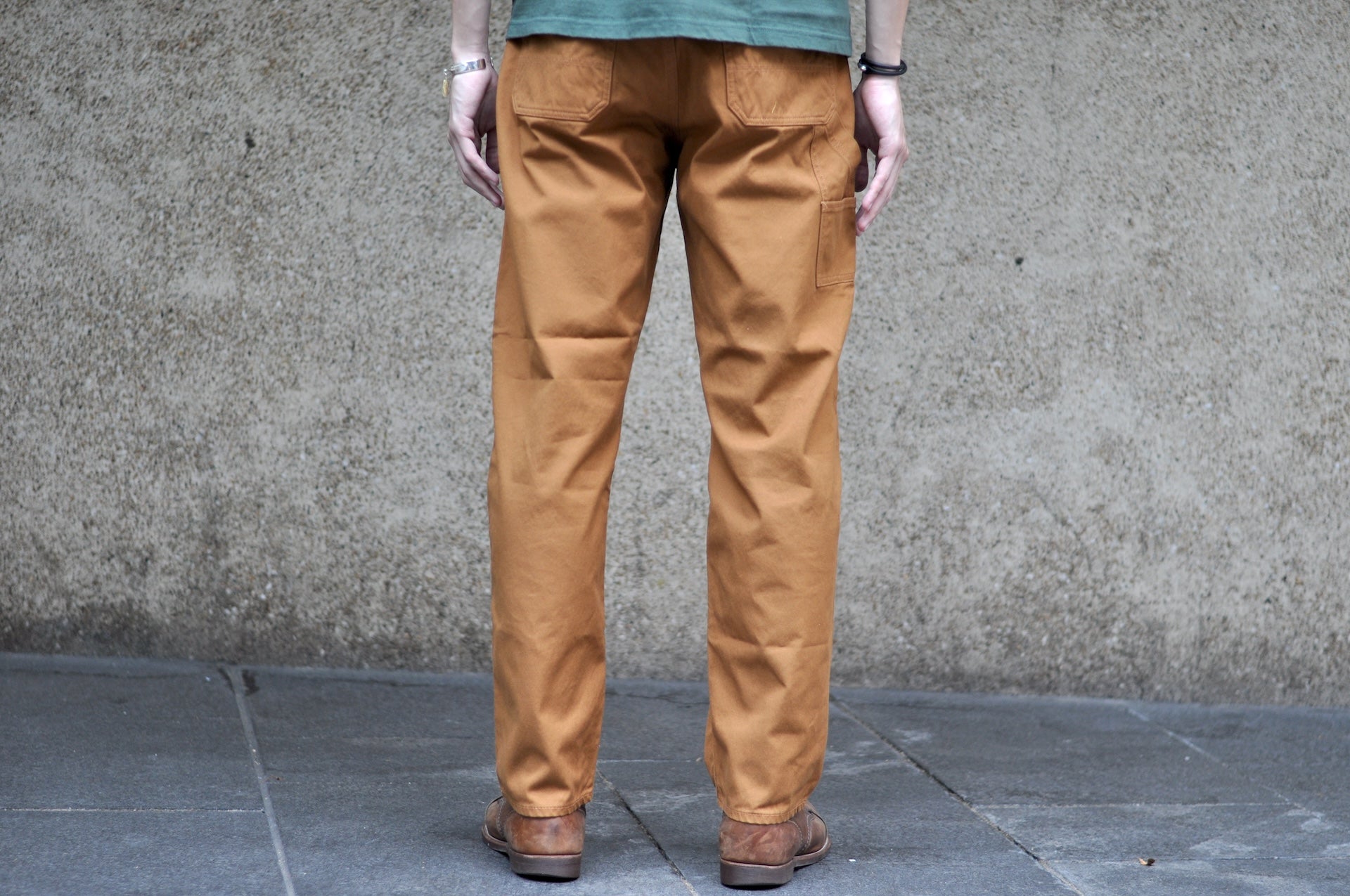 The Flat Head 11oz Duck Canvas Worker Pants (Brown)