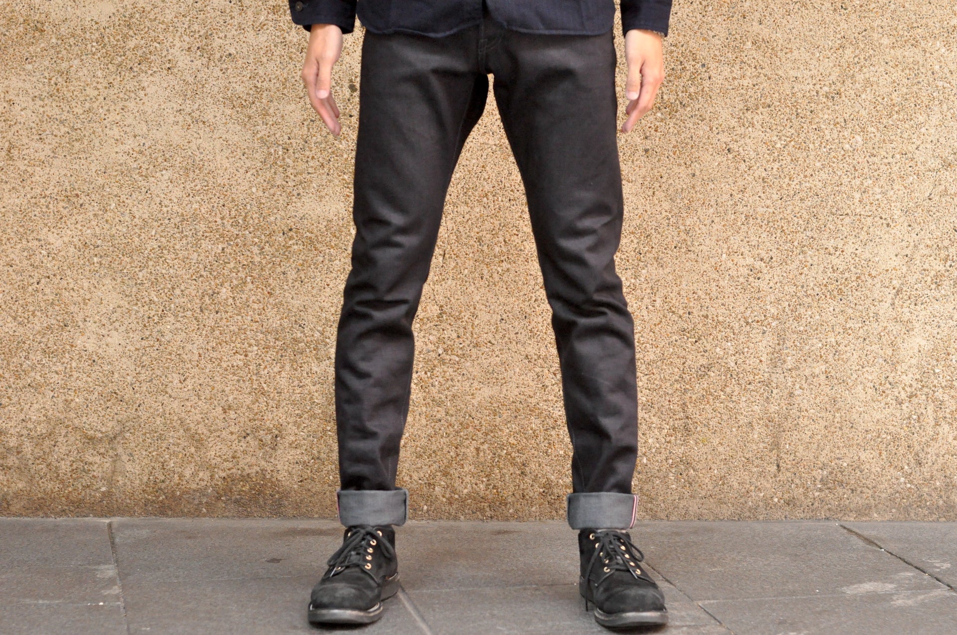 Momotaro 18oz 'Indigo X Gray' 0405-52GSP Denim (High Tapered Momotaro 18oz 'Indigo X Gray' 0405-52GSP Denim (High Tapered