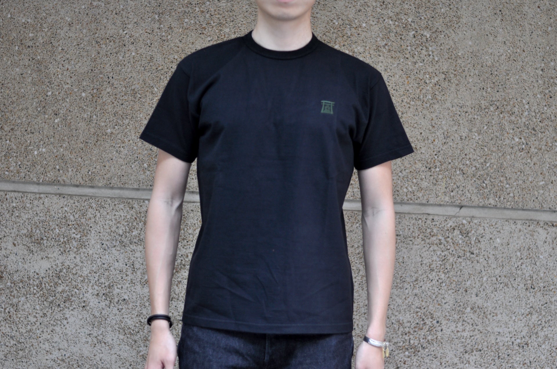 Samurai 8.5oz "Torii Embroidery" Loopwheeled Tee (Black)