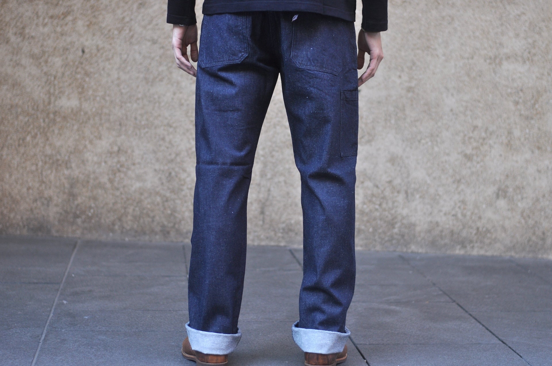 Pure Blue Japan 10oz Indigo Dyed Nep Denim Utility Work Trousers (Grand Indigo)