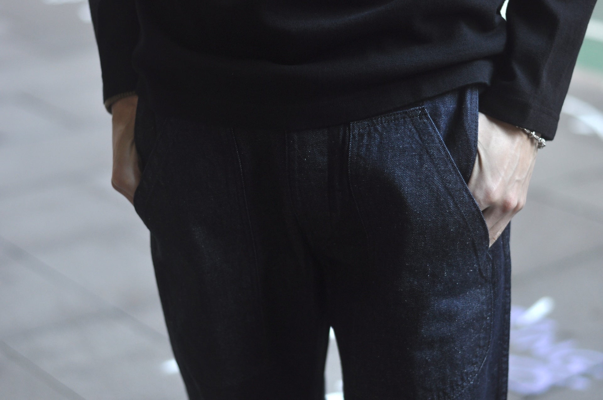 Pure Blue Japan 10oz Indigo Dyed Nep Denim Utility Work Trousers (Grand Indigo)