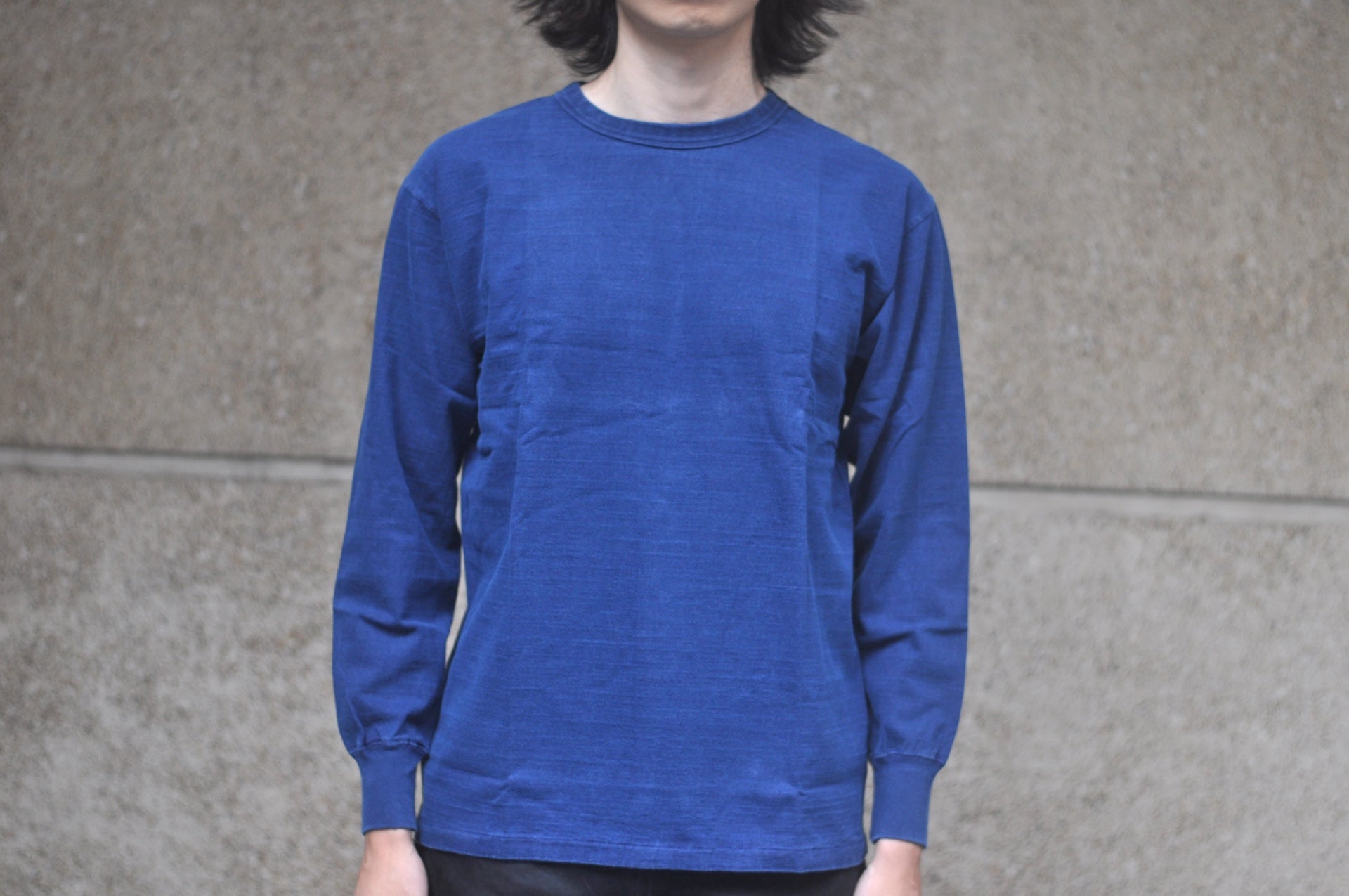 Dubble Works 7.7oz "Fallen Cotton" Loopwheeled L/S Tee (Natural Indigo)