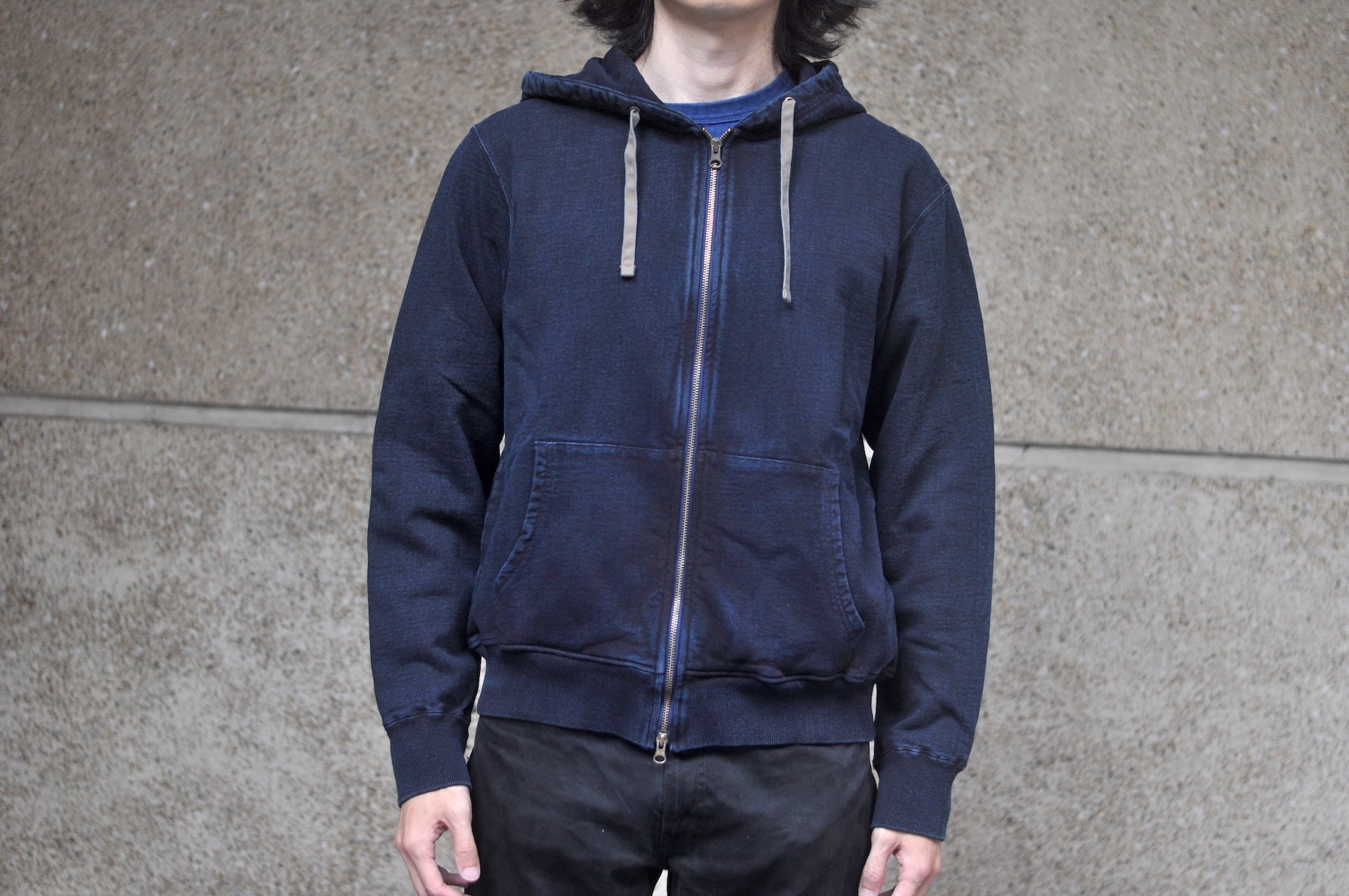 Samurai 14.5oz "Sun-Cured Persimmon" Hoody (Indigo X Kakishibu)