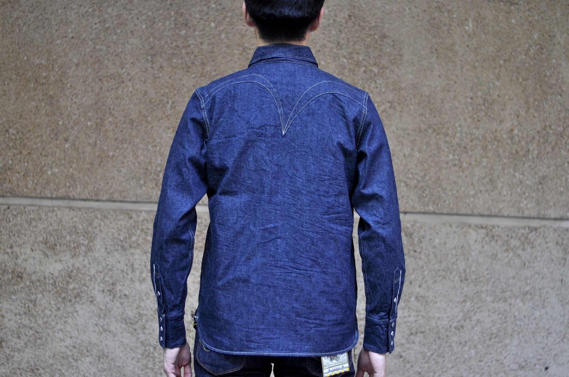 Samurai 10oz "Kamome" Indigo Dyed Selvage Denim Western Shirt