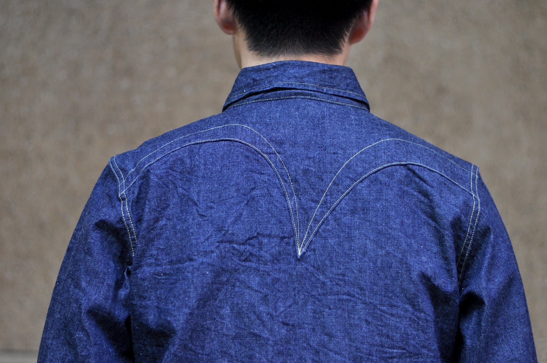 Samurai 10oz "Kamome" Indigo Dyed Selvage Denim Western Shirt