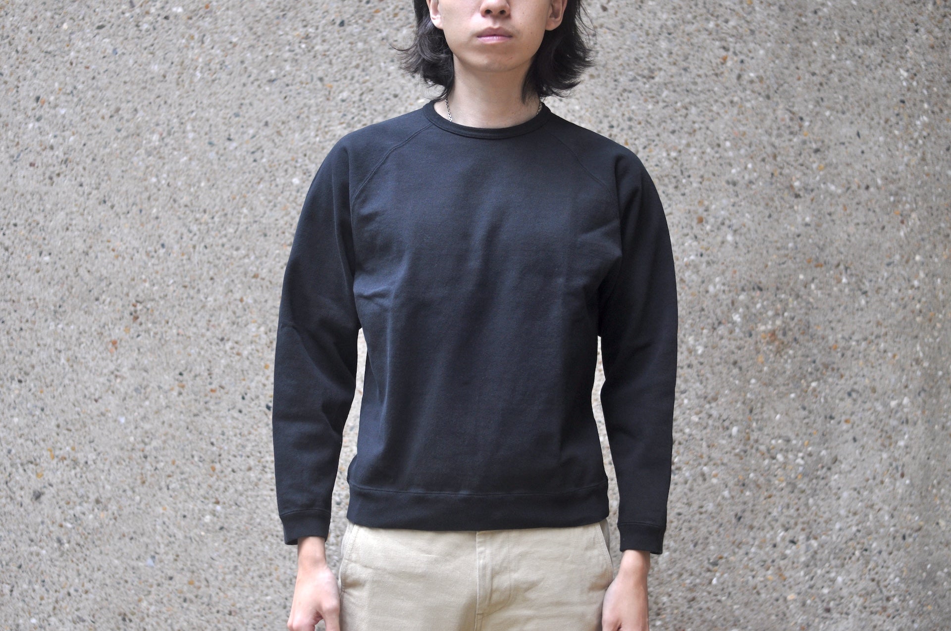 Samurai 12oz "Nippon Cotton" Raglan Tee-Sweat (Solid Black)