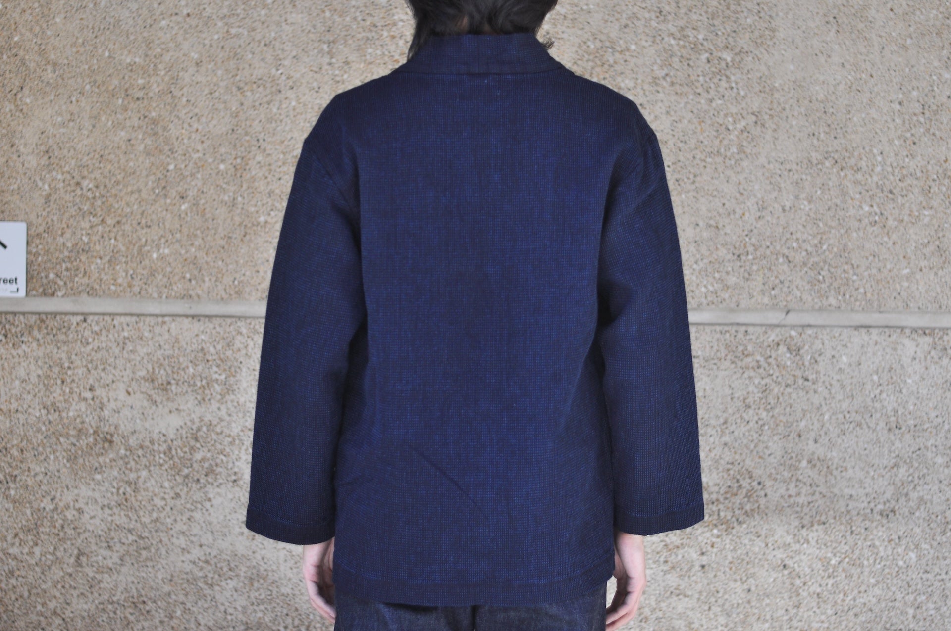 Omoto Denim 12oz Indigo Dyed “Cube Sashiko” Happi Coat