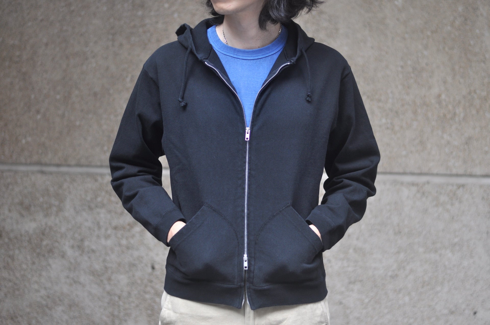 Samurai 12oz "Nippon Cotton" All-Season Tee-Hoodie (Solid Black)