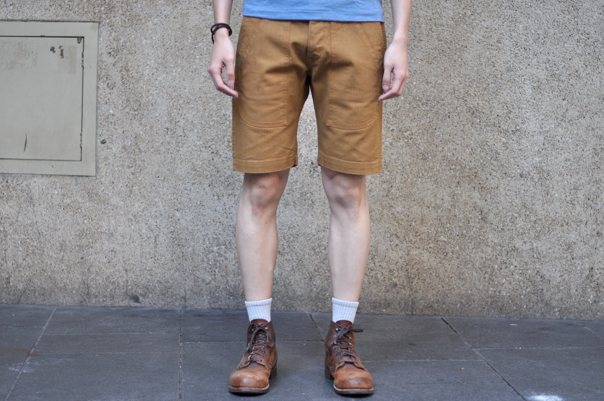 Pure Blue Japan 12oz HBT Utility Work Shorts (Camel)