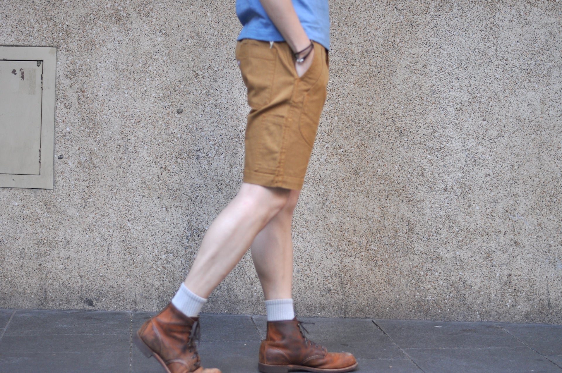 Pure Blue Japan 12oz HBT Utility Work Shorts (Camel)