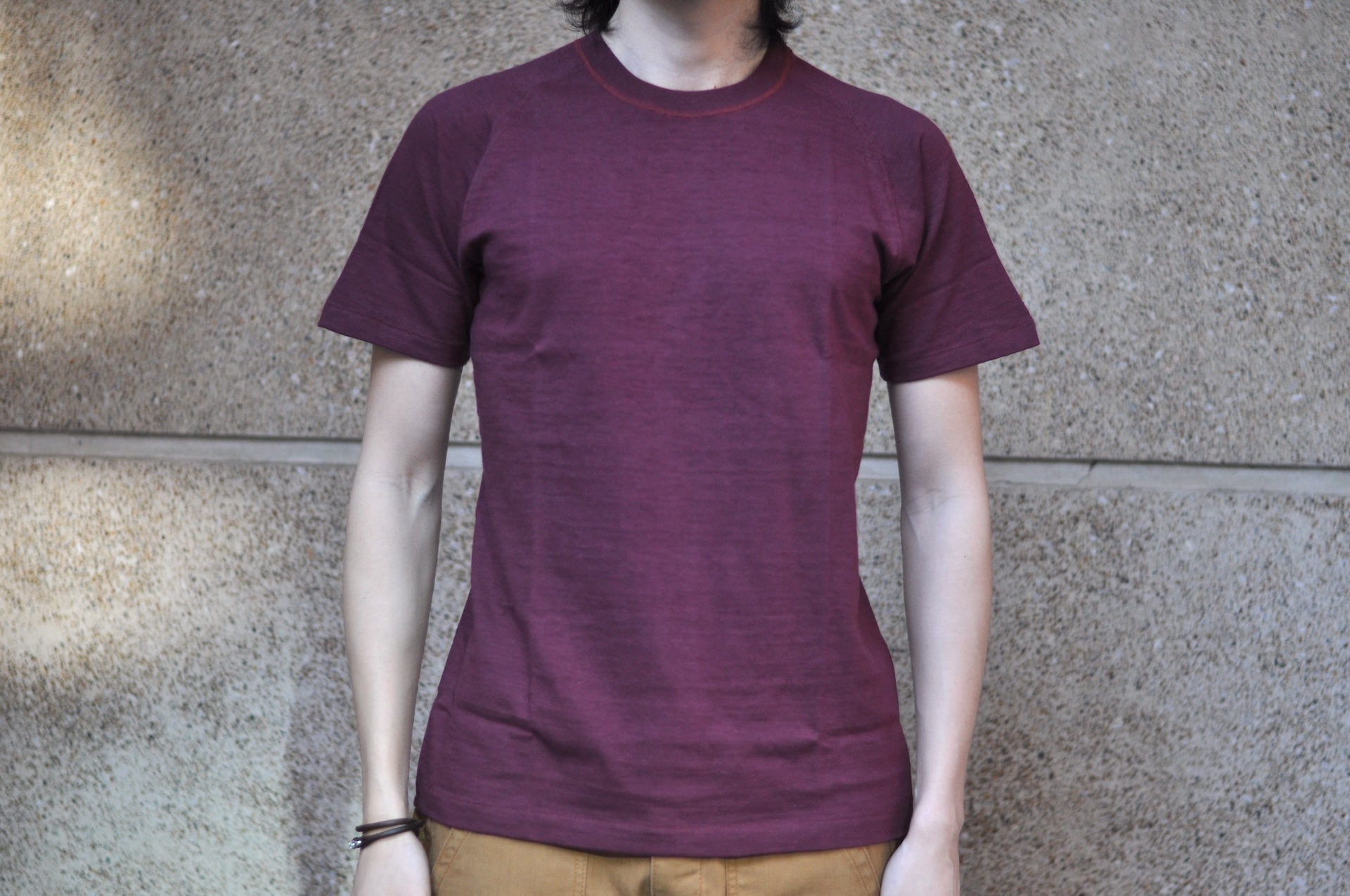 Warehouse 5.5oz "Bamboo Textured" Freedom Tee (Burgundy)