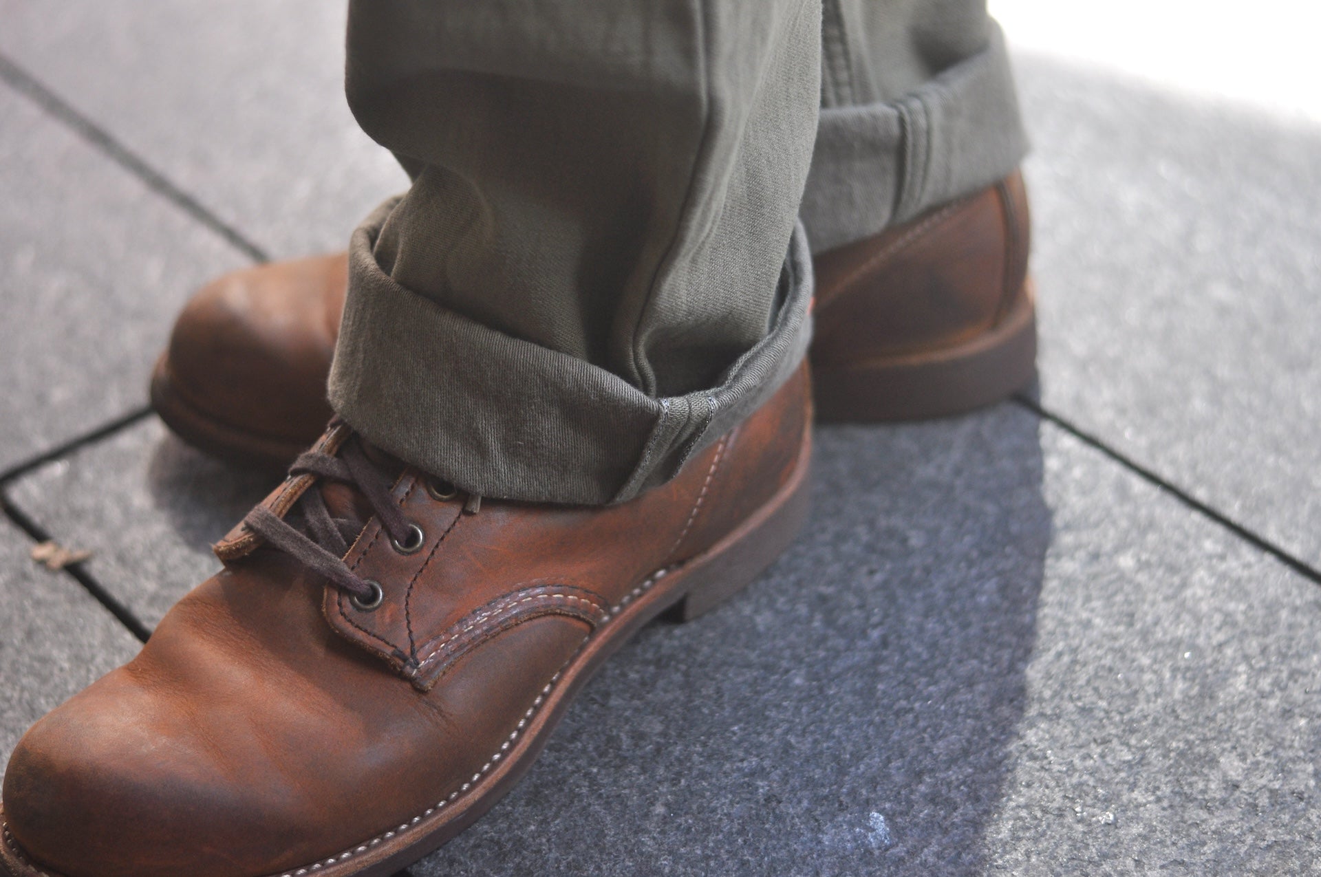 Samurai 15oz Selvage Back Satin Chinos (Vintage Olive)