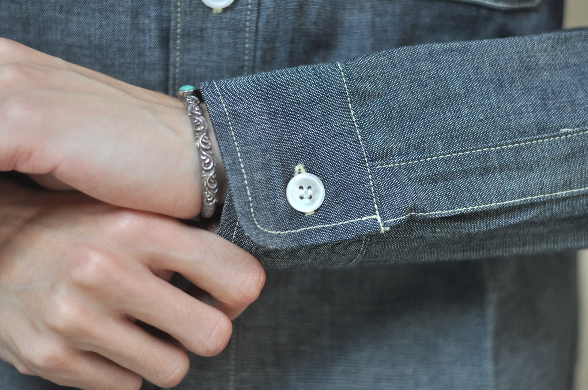 Unique Garment 9oz ‘Stanley’ Selvage Chambray Workshirt (Genuine Indigo)