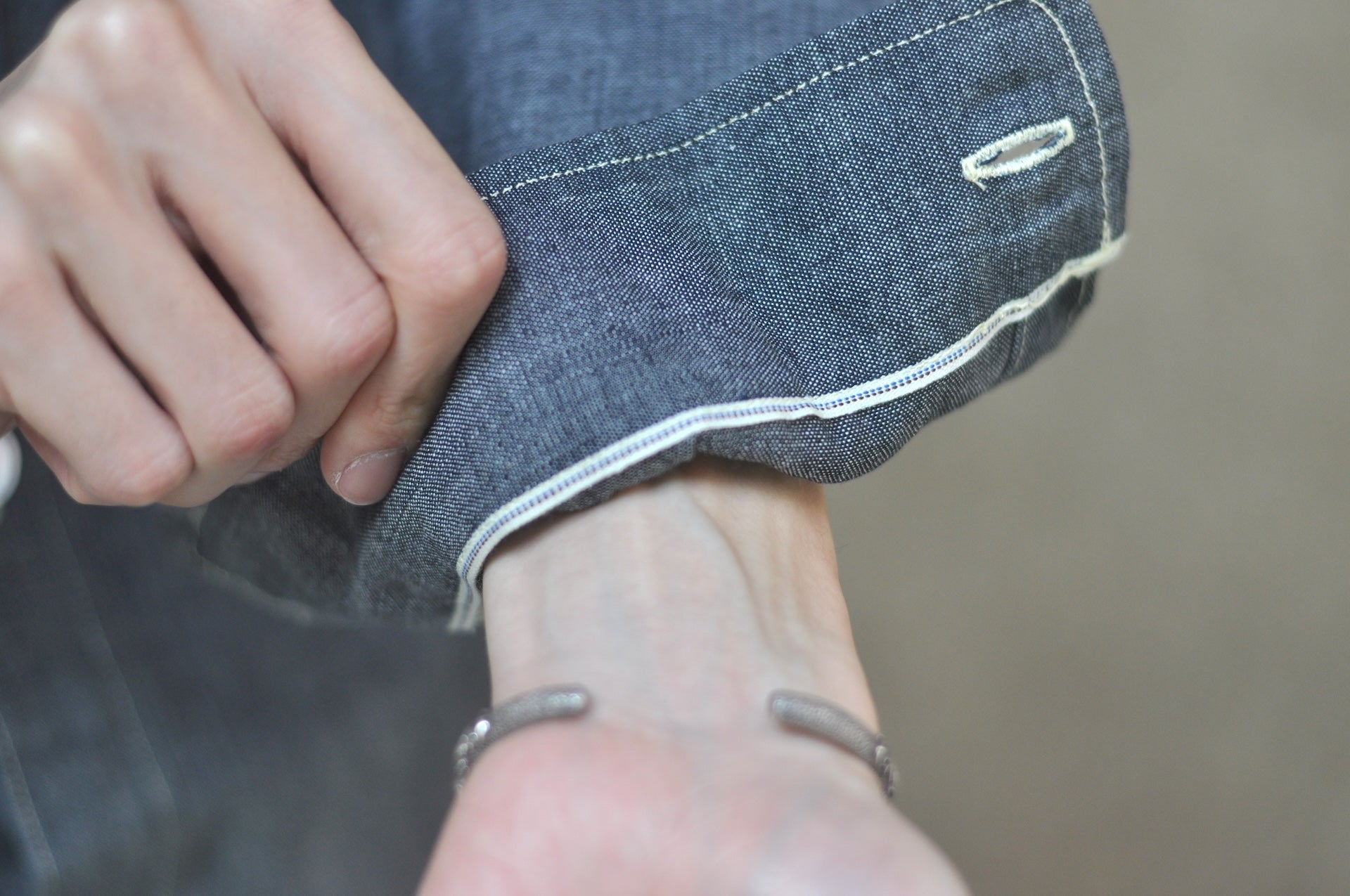 Unique Garment 9oz ‘Stanley’ Selvage Chambray Workshirt (Genuine Indigo)