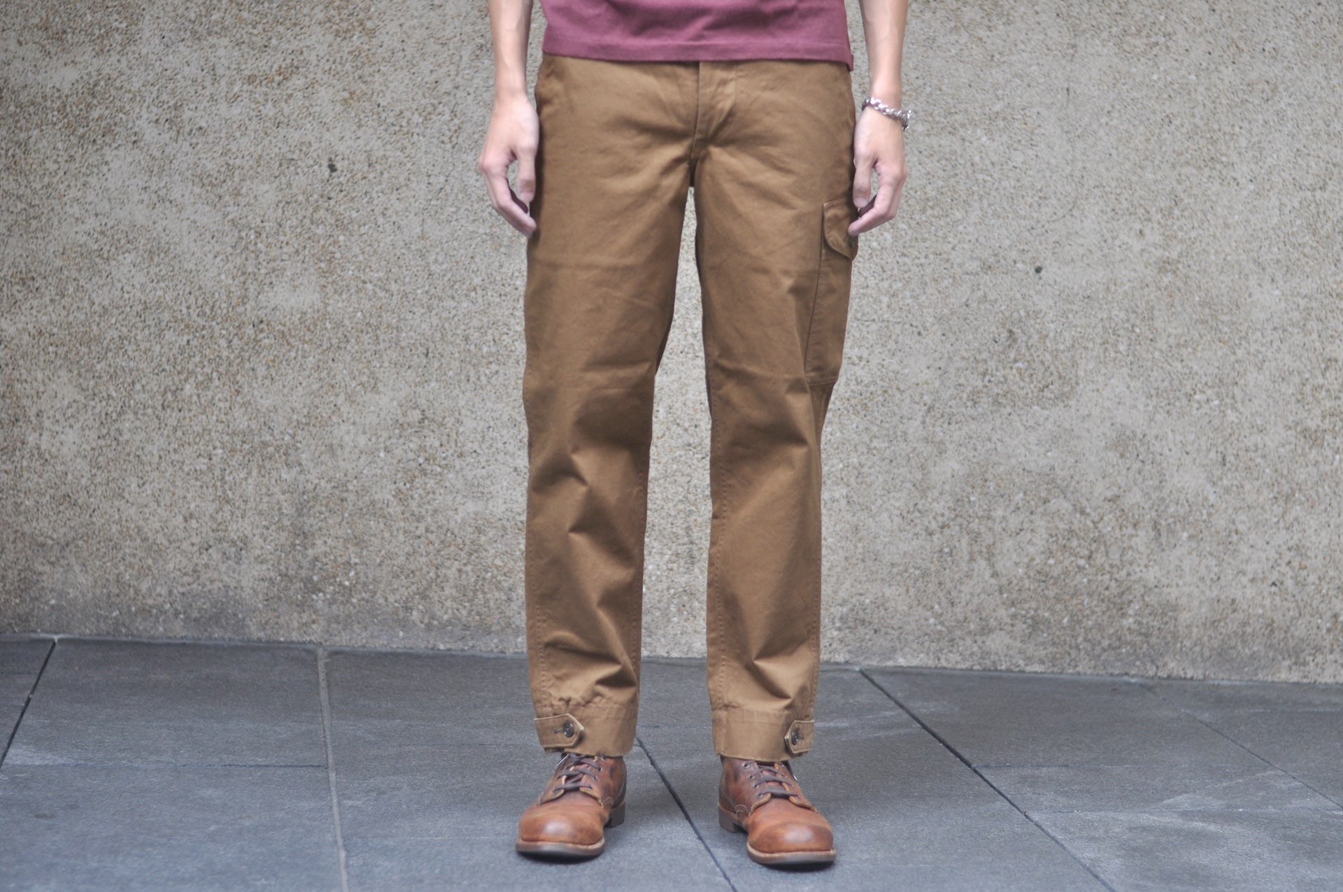 Freewheelers Heavyweight Cotton Drill "Aviators' Trousers" (Red Brown)