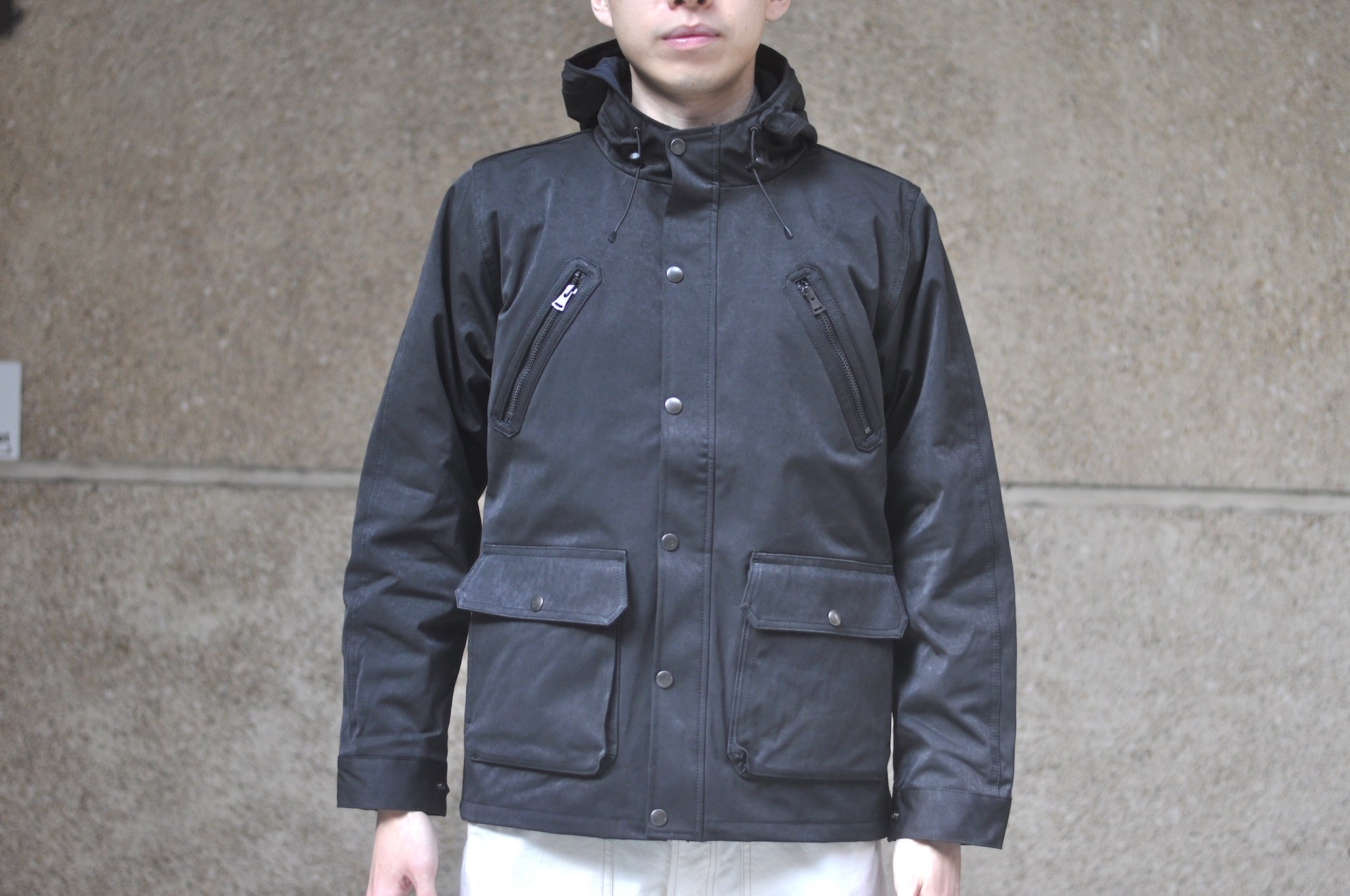 Unique Garment Suede-Touch 'Bird View VER 2.0' Mountain Parka (Smoke Black)