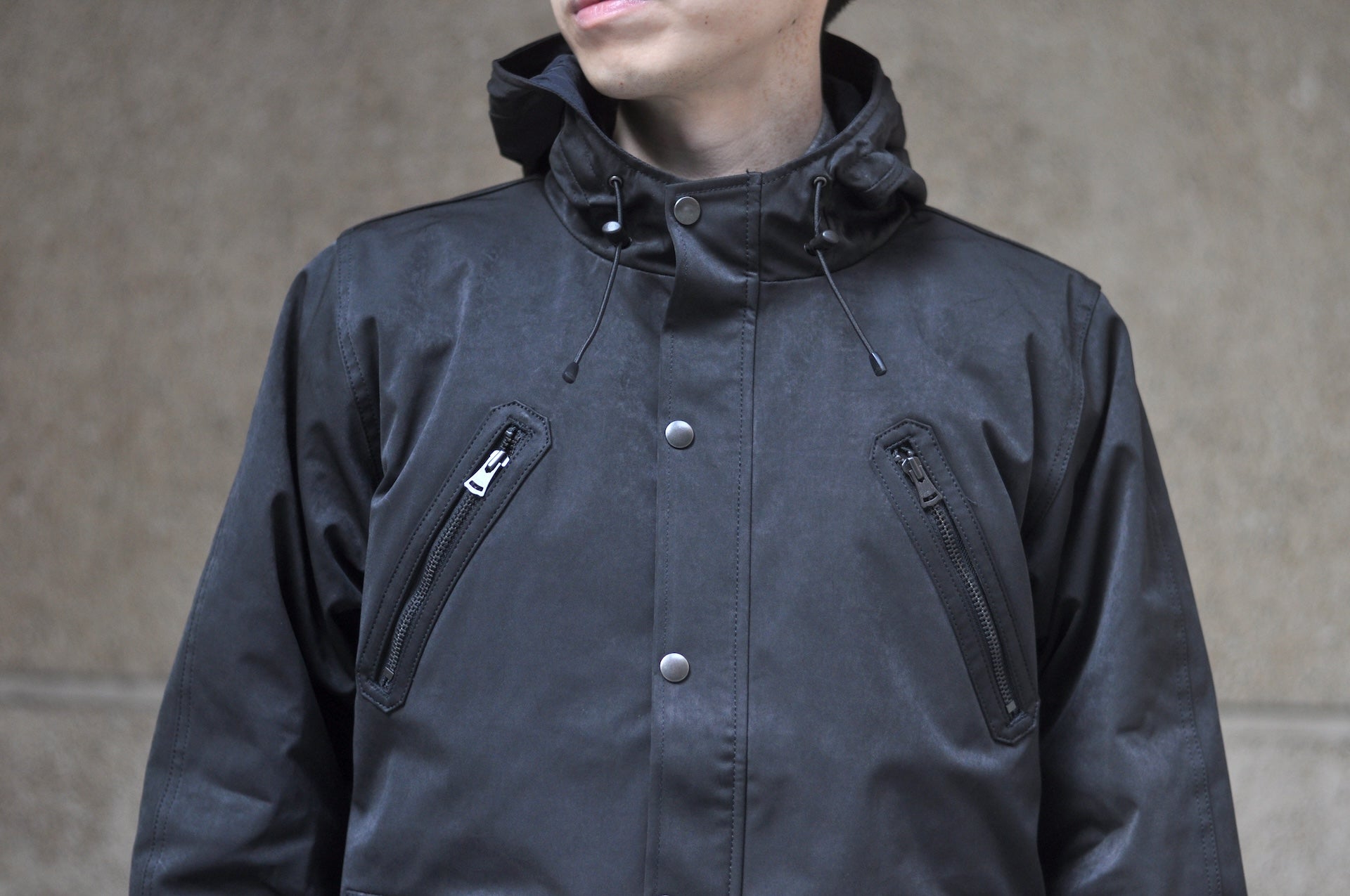 Unique Garment Suede-Touch 'Bird View VER 2.0' Mountain Parka (Smoke Black)