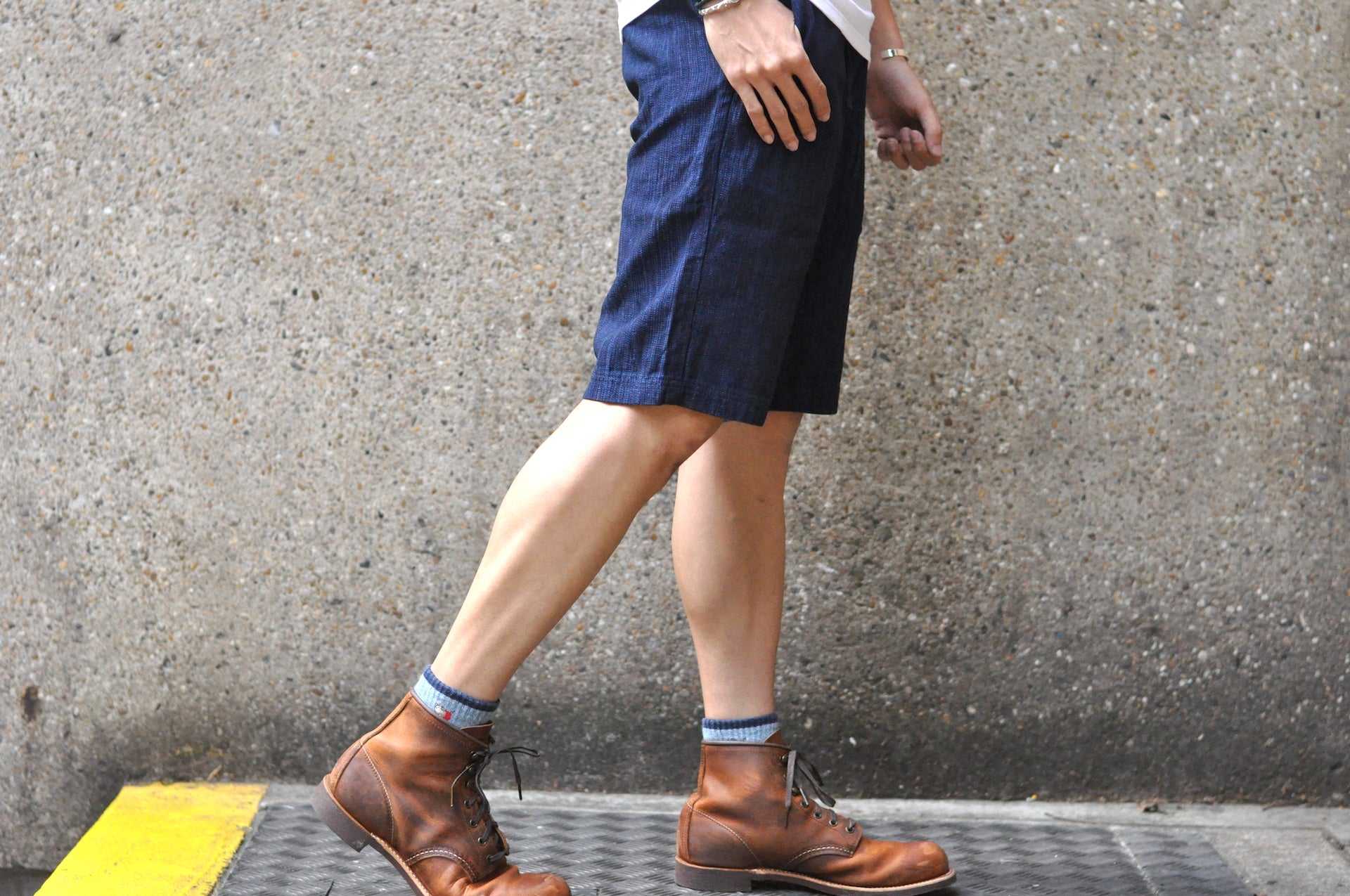 Momotaro Kasuri Indigo Easy Shorts (Relaxed fit)