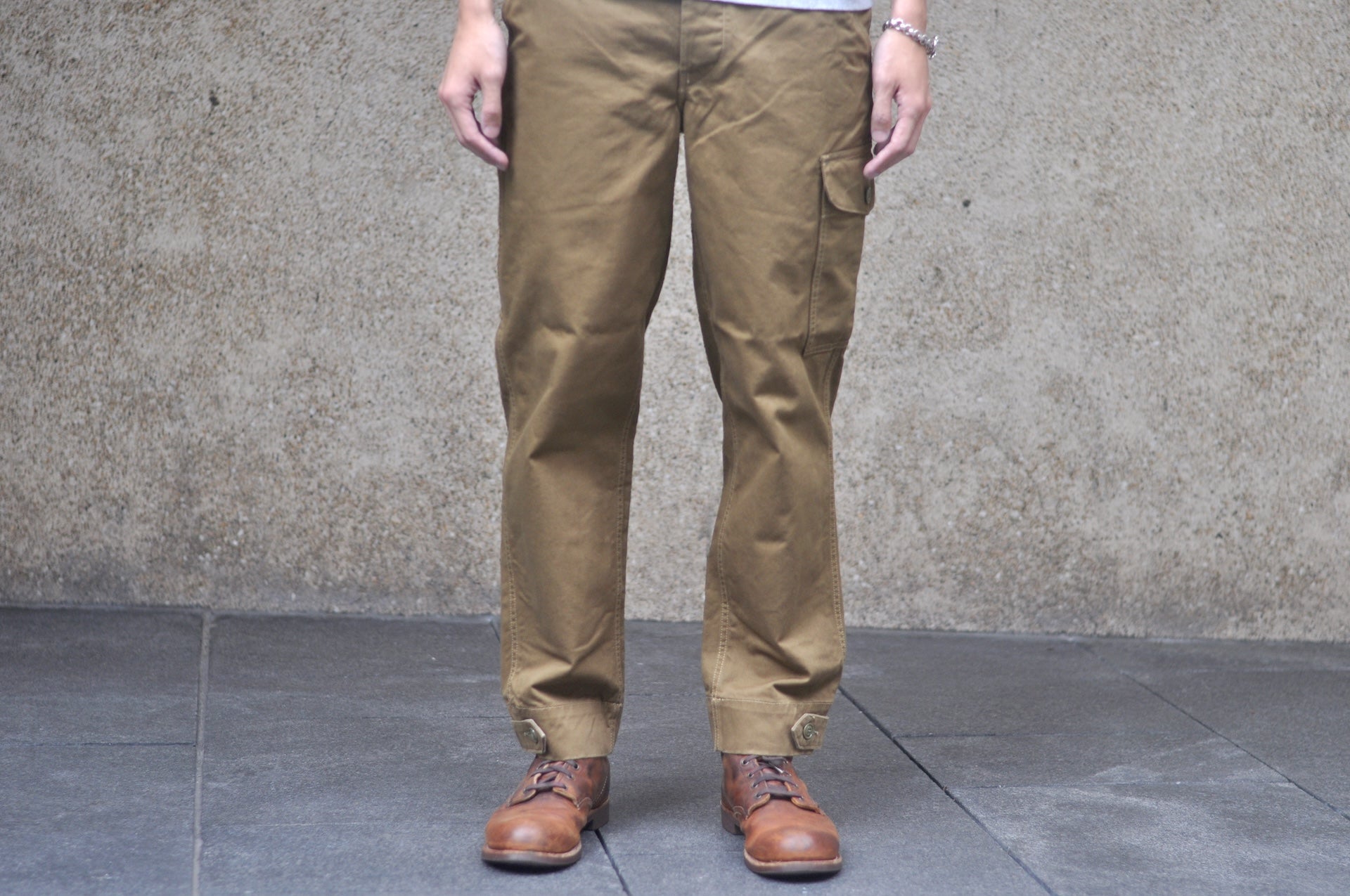 Freewheelers Heavyweight Cotton Drill "Aviators' Trousers" (Dark Khaki)