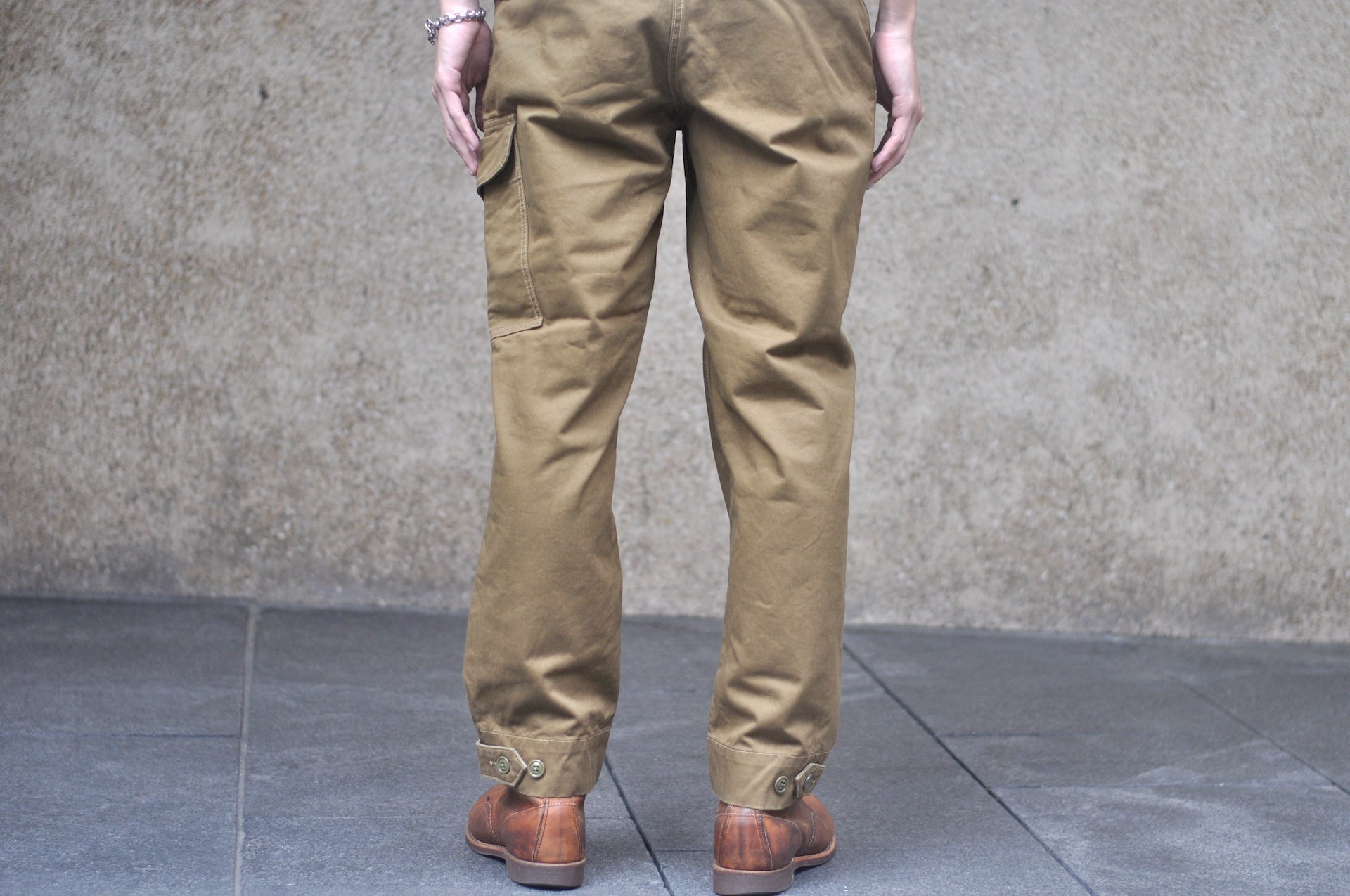 Freewheelers Heavyweight Cotton Drill "Aviators' Trousers" (Dark Khaki)