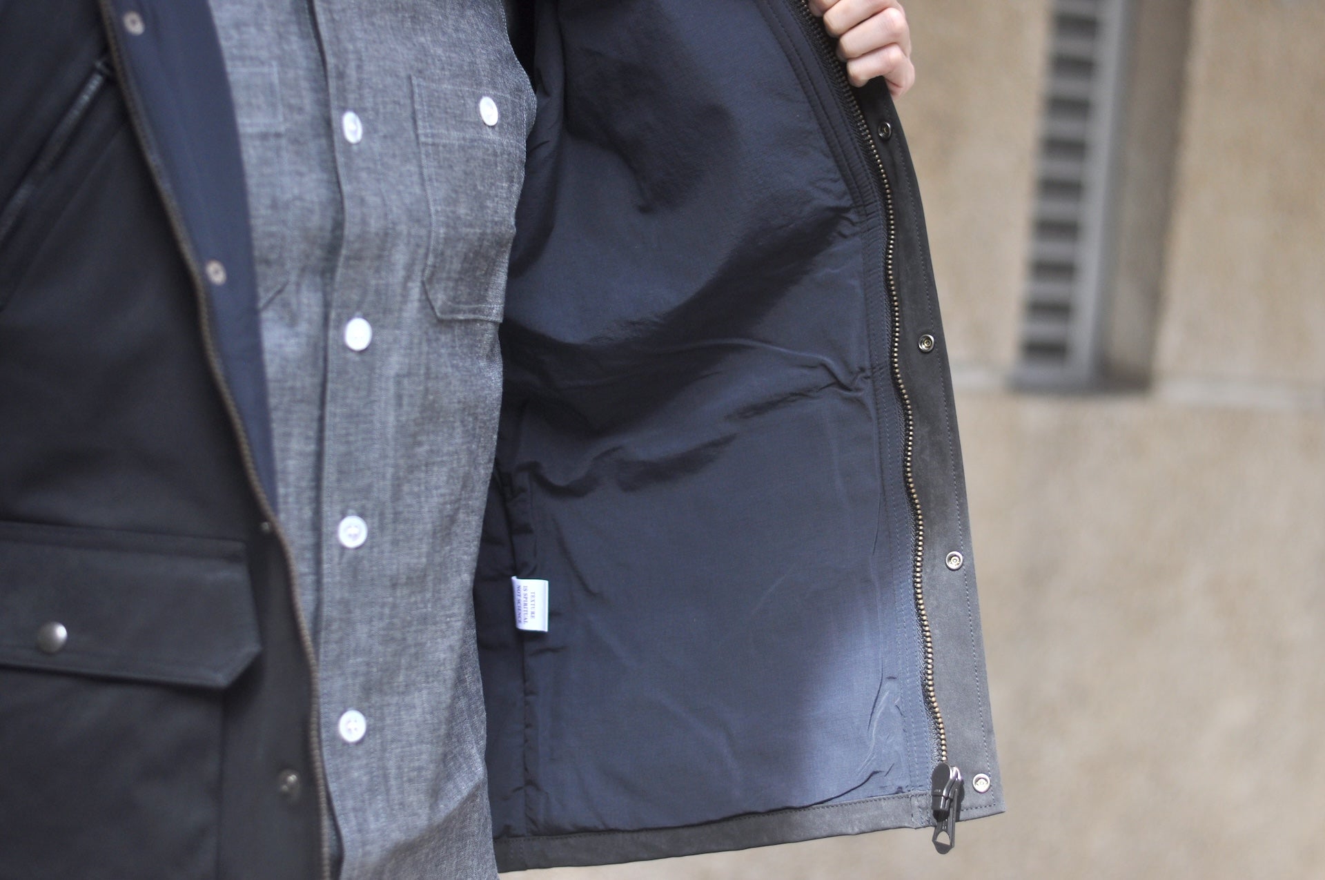 Unique Garment Suede-Touch 'Bird View VER 2.0' Mountain Parka (Smoke Black)