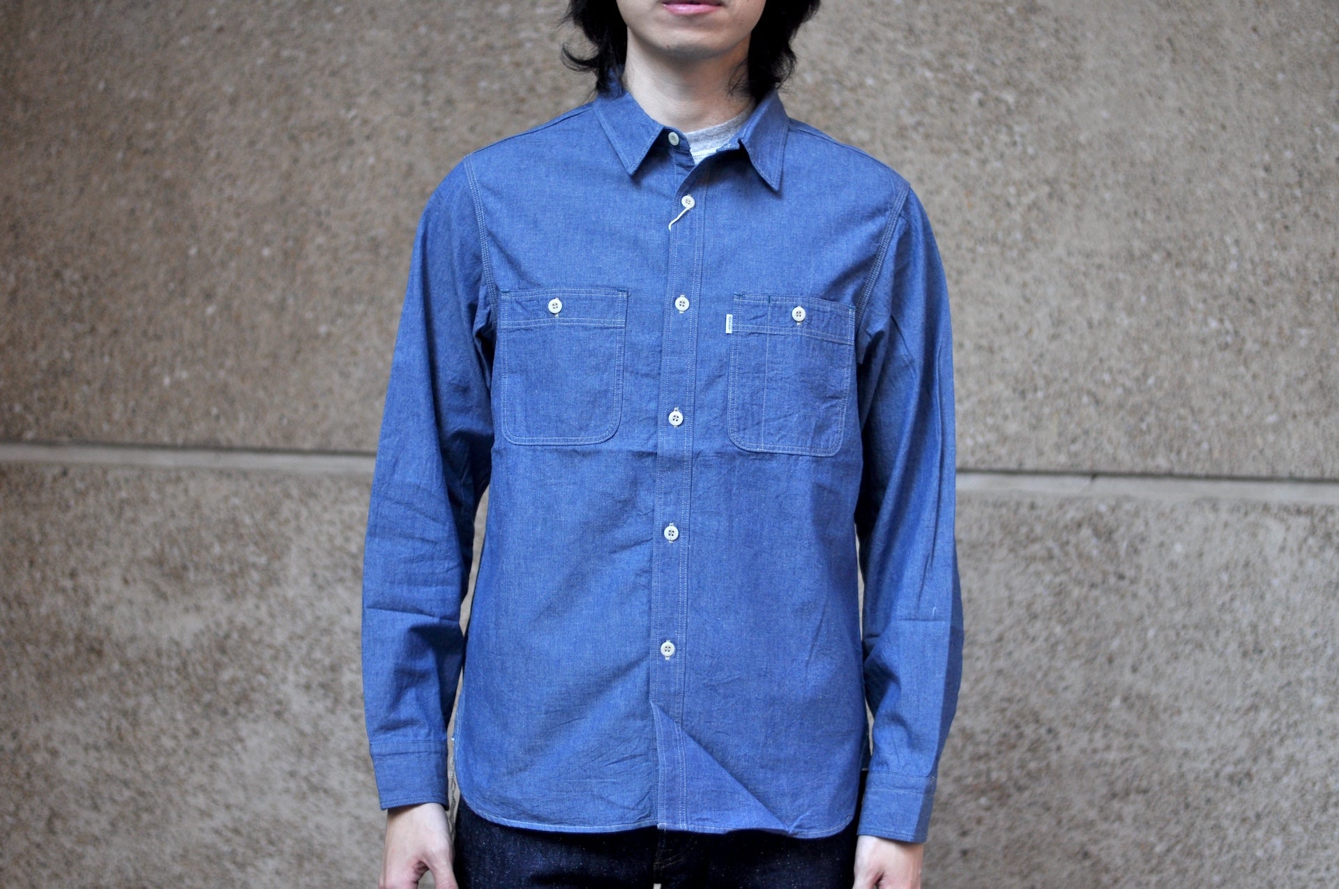 Omoto Denim 5.5oz Indigo Dyed Selvage Chambray Early Workshirt