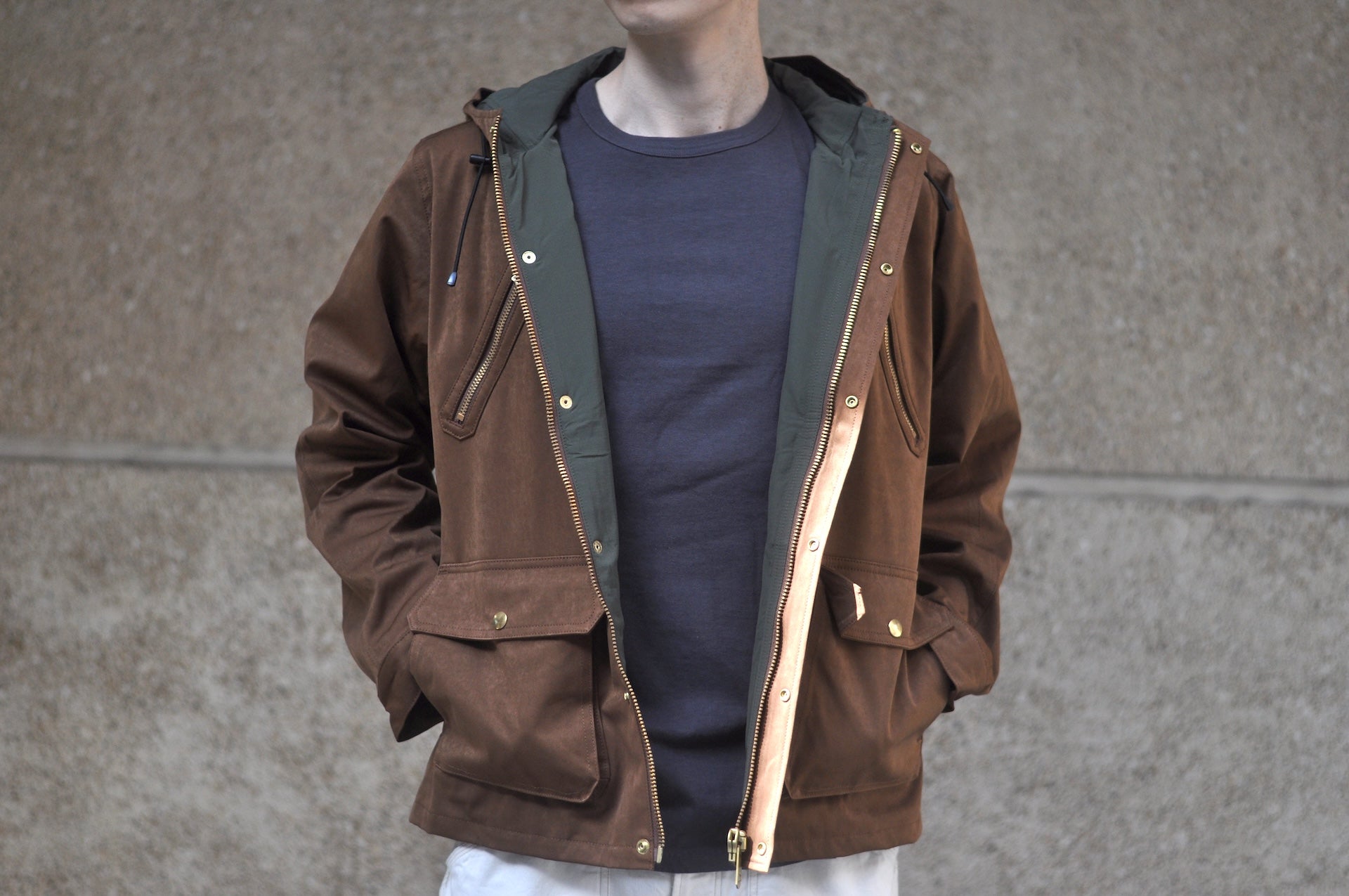 Unique Garment Suede-Touch 'Bird View VER 2.0' Mountain Parka (Earthy Brown)