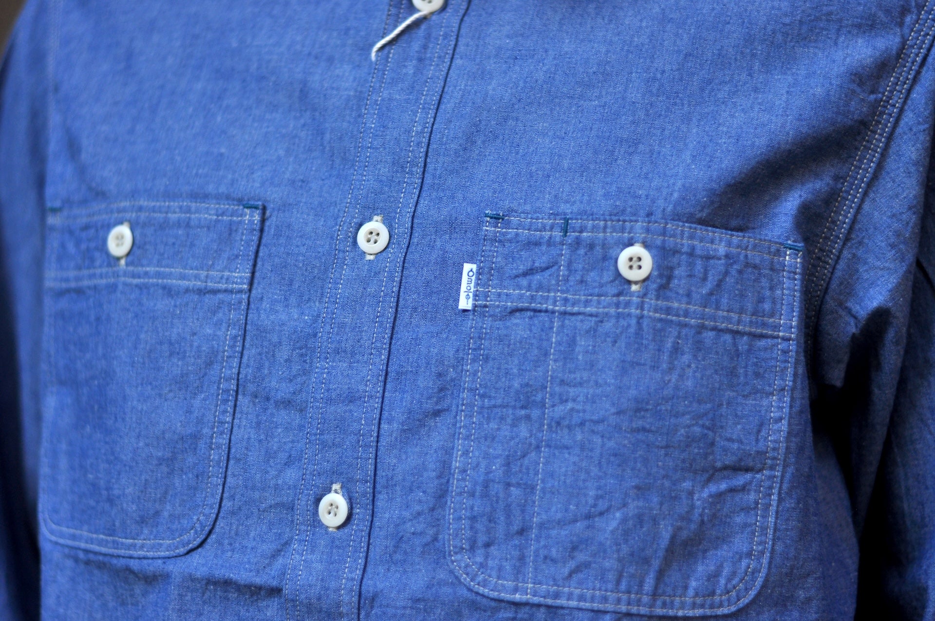 Omoto Denim 5.5oz Indigo Dyed Selvage Chambray Early Workshirt