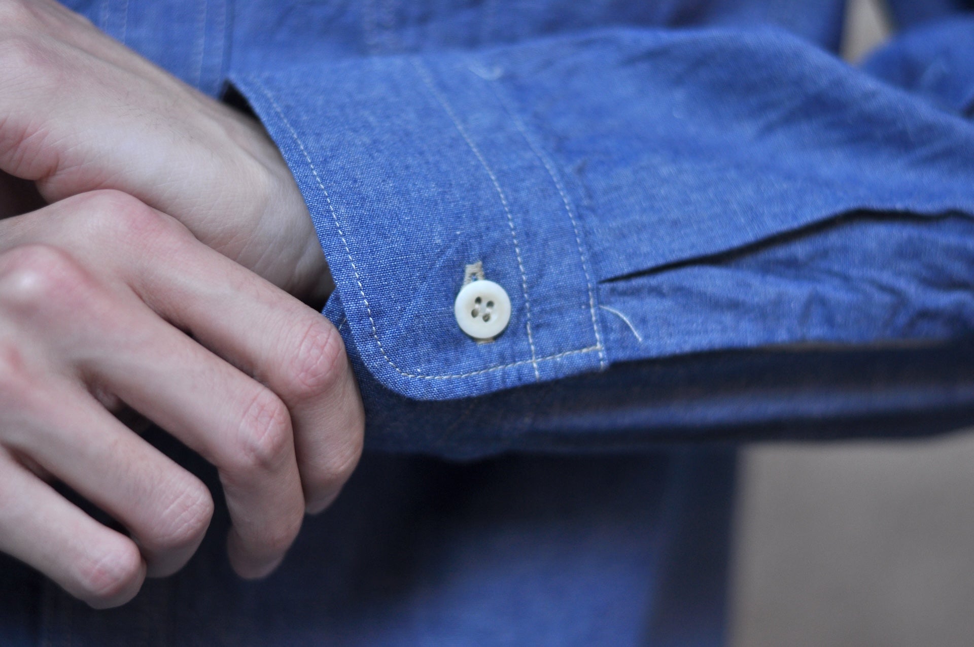 Omoto Denim 5.5oz Indigo Dyed Selvage Chambray Early Workshirt