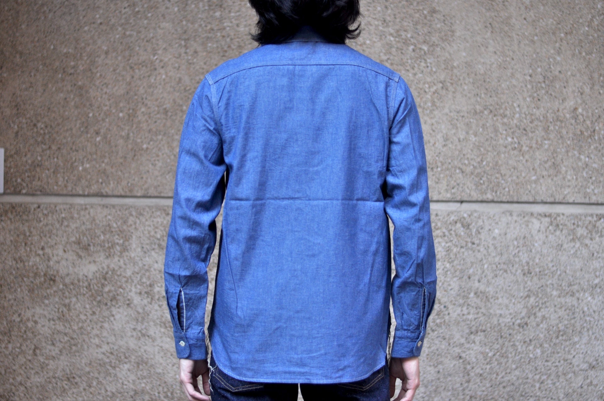 Omoto Denim 5.5oz Indigo Dyed Selvage Chambray Early Workshirt