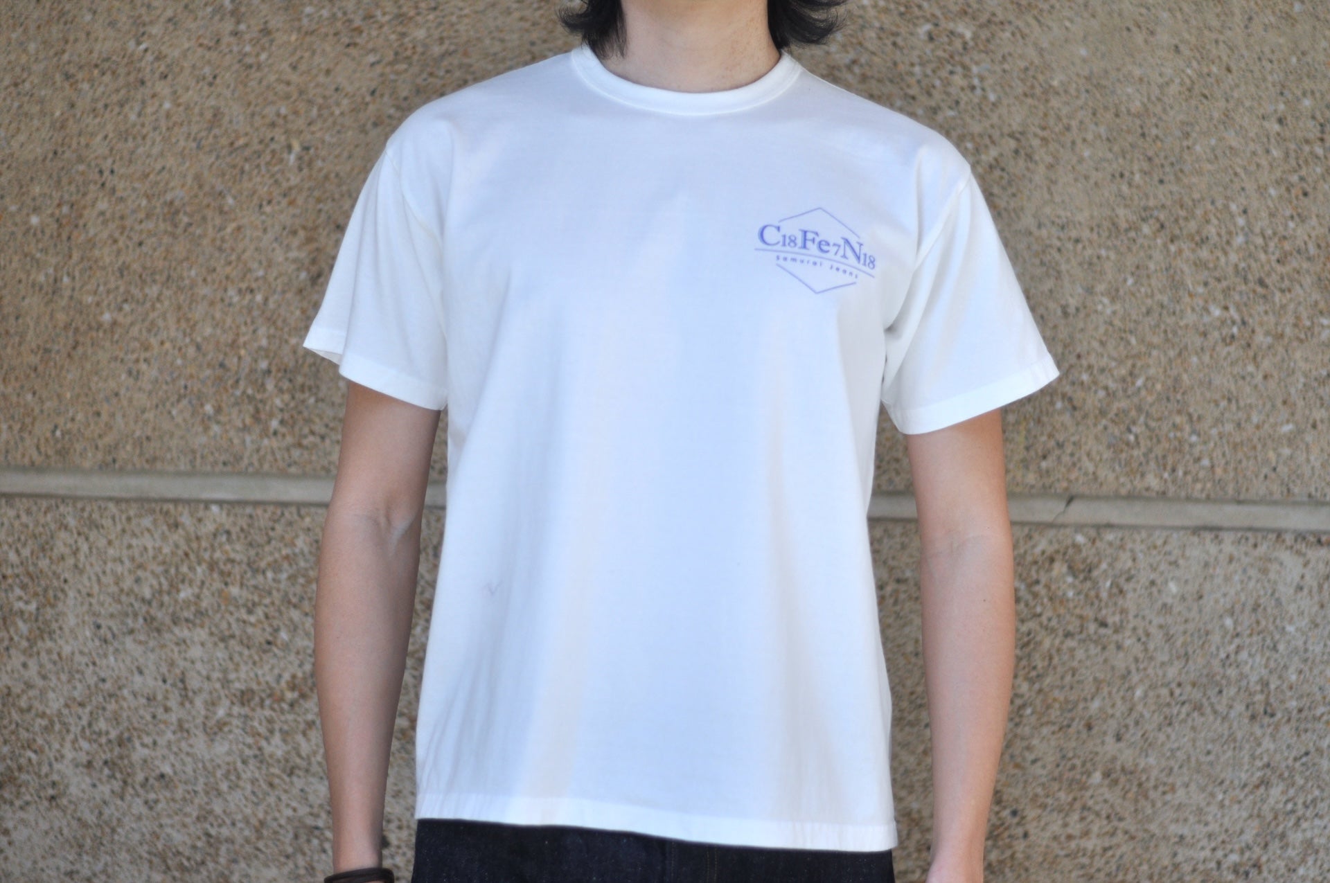 Samurai 8.5oz "Aizuri-E" Loopwheeled Tee (White)