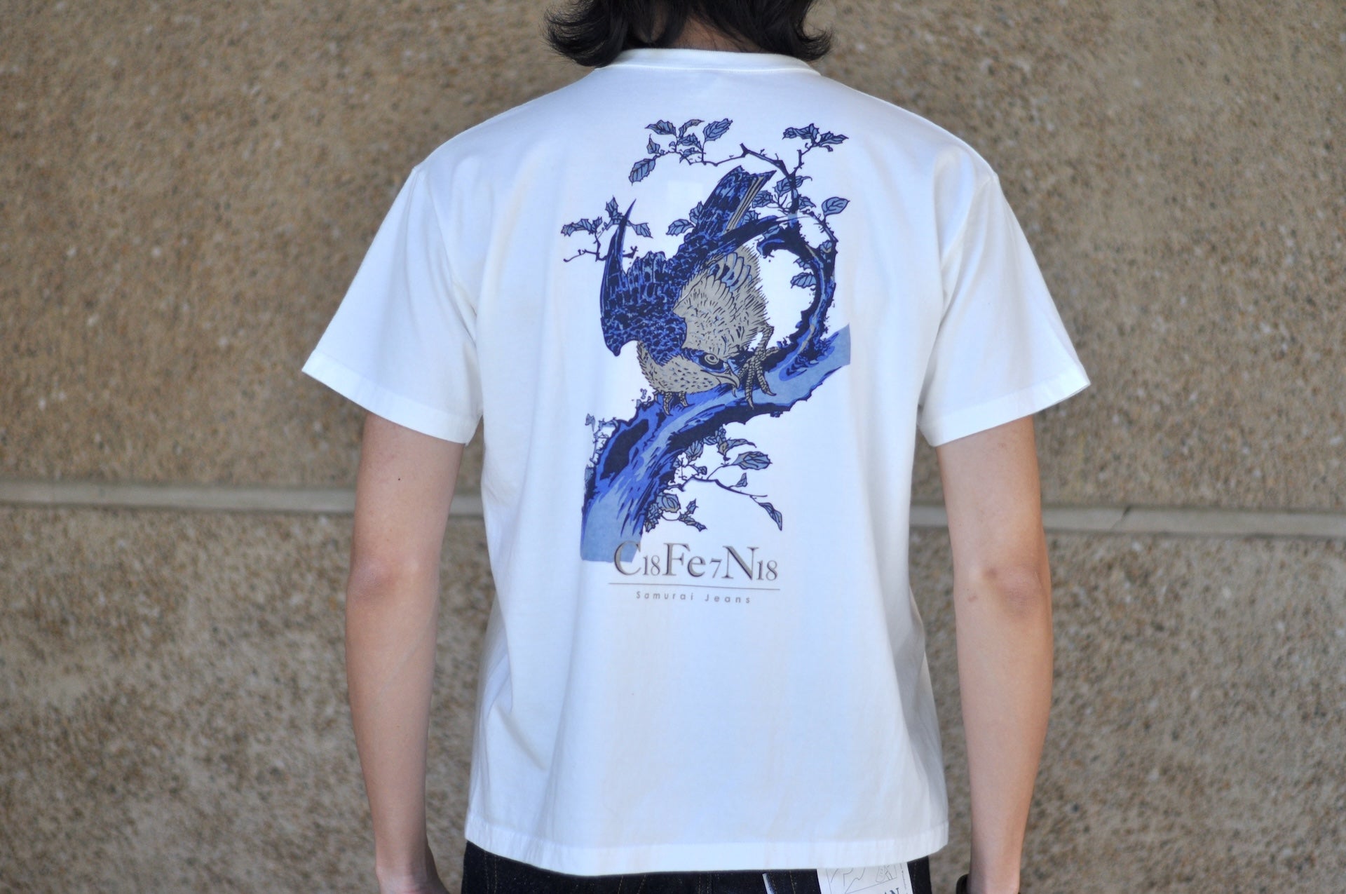 Samurai 8.5oz "Aizuri-E" Loopwheeled Tee (White)