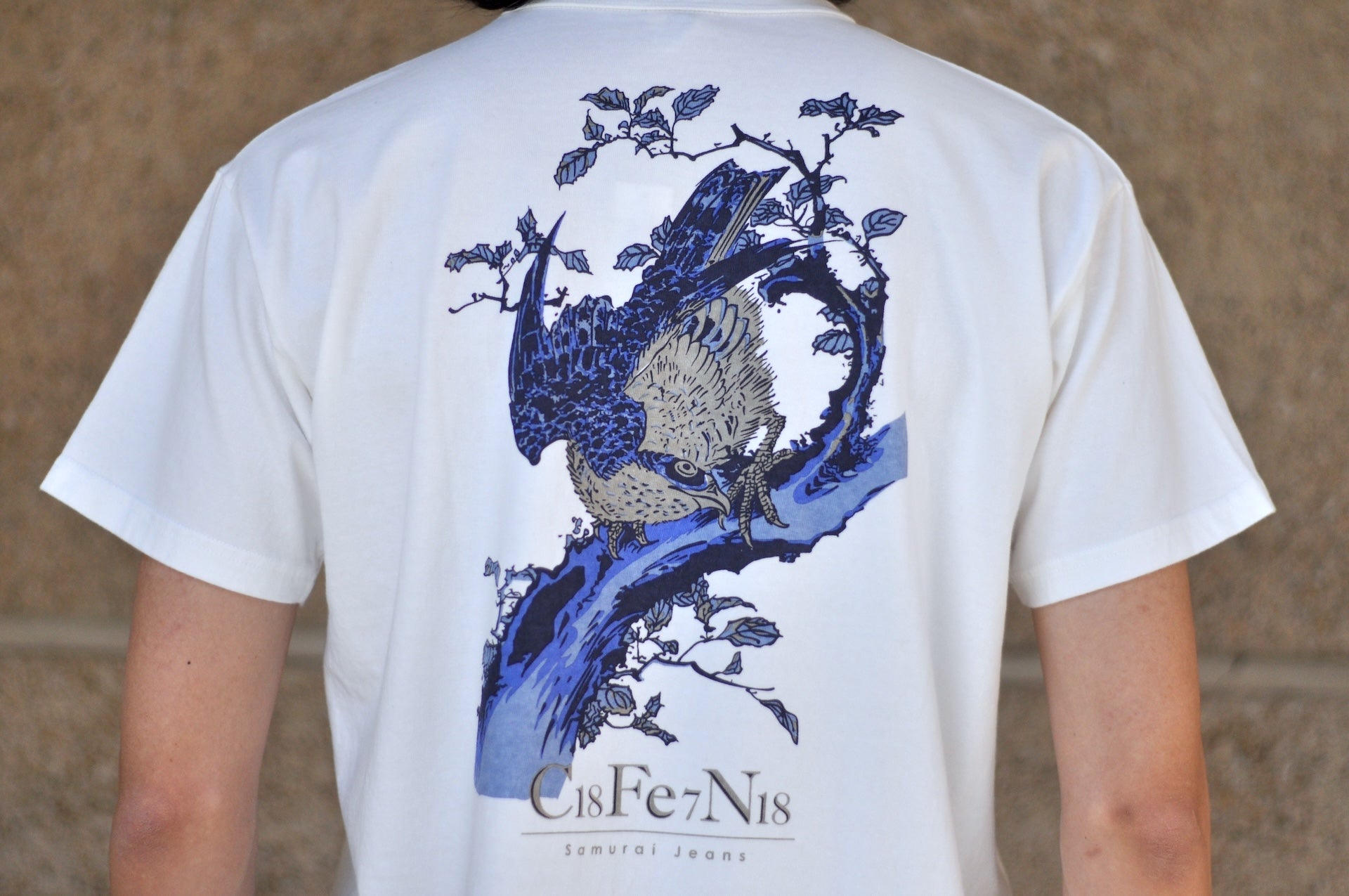 Samurai 8.5oz "Aizuri-E" Loopwheeled Tee (White)