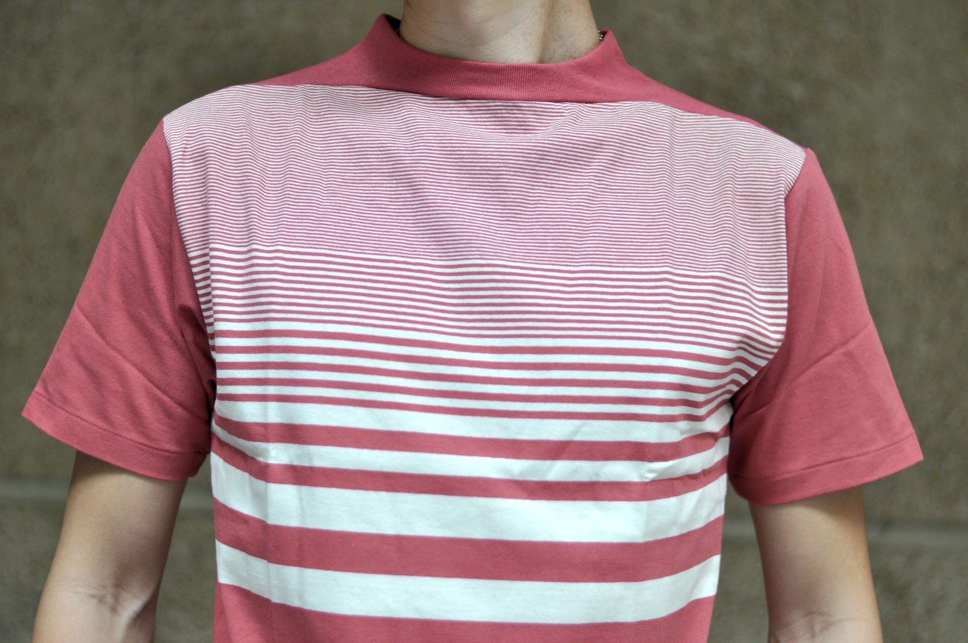 John Gluckow X Warehouse Co. 6oz "Seaside" Loopwheeled Tee (Fade Red X Off white)