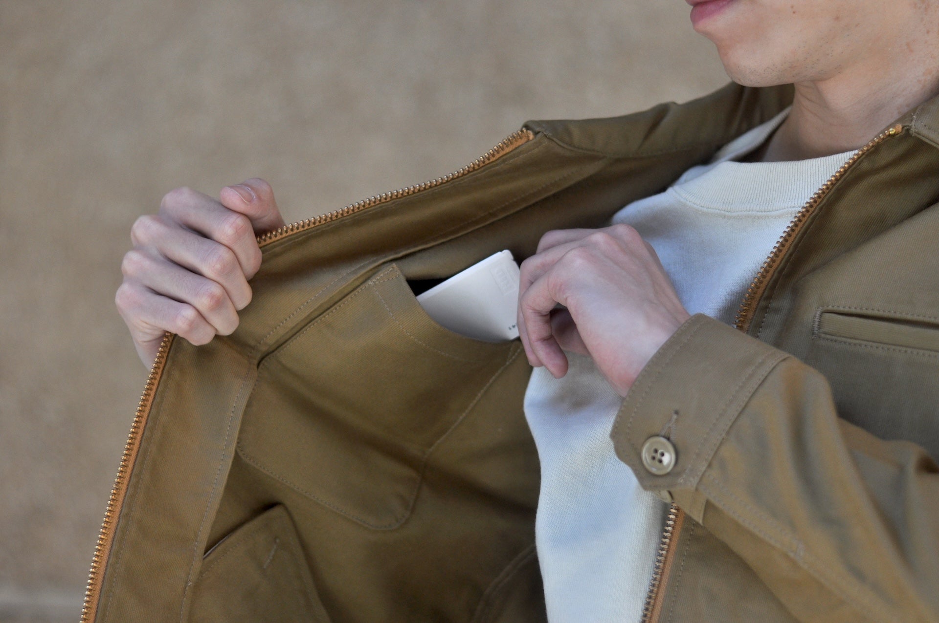 Unique Garment Heavyweight Jungle Cloth 'Utility VER 2.0' Jacket (Sand Beige)