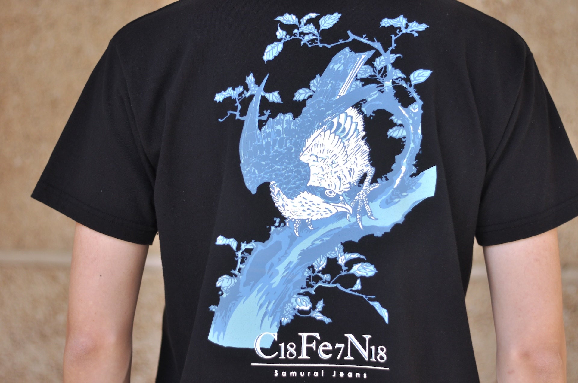 Samurai 8.5oz "Aizuri-E" Loopwheeled Tee (Black)