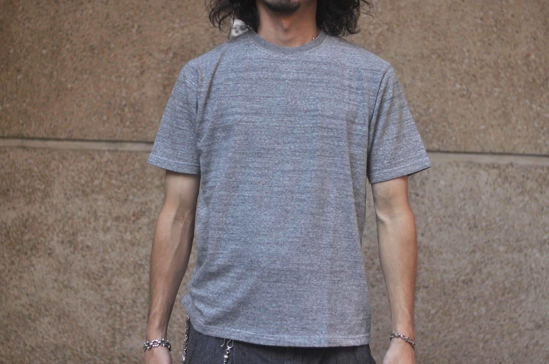 RAGGY CLOTHING 6oz "Old Americana" Loopwheeled Tee (Mottled Grey)