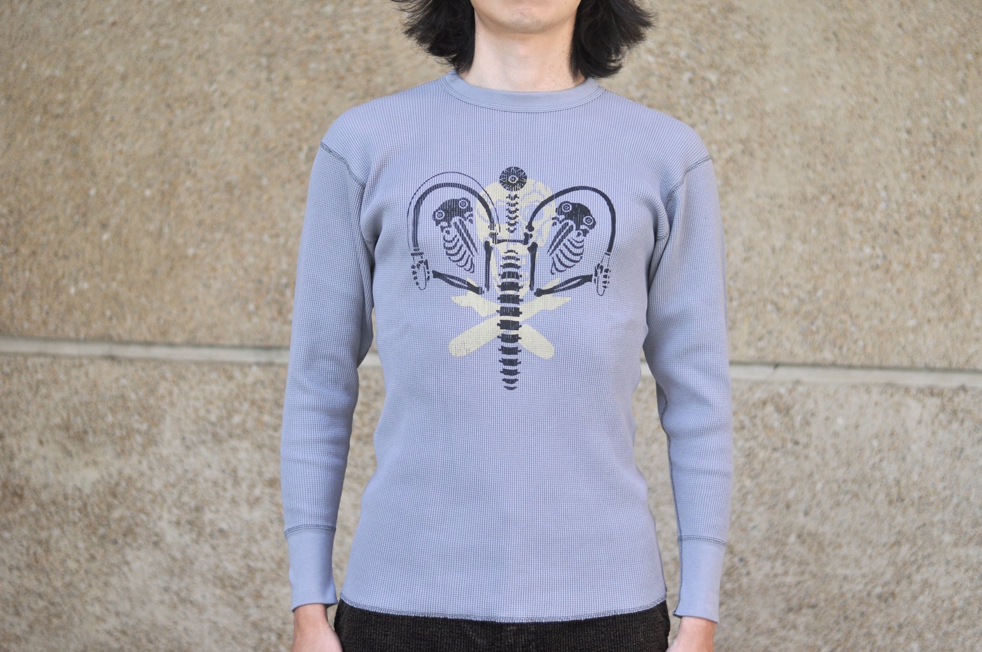 Freewheelers "Knuckle Bones" L/S Thermal (Medium Grey)