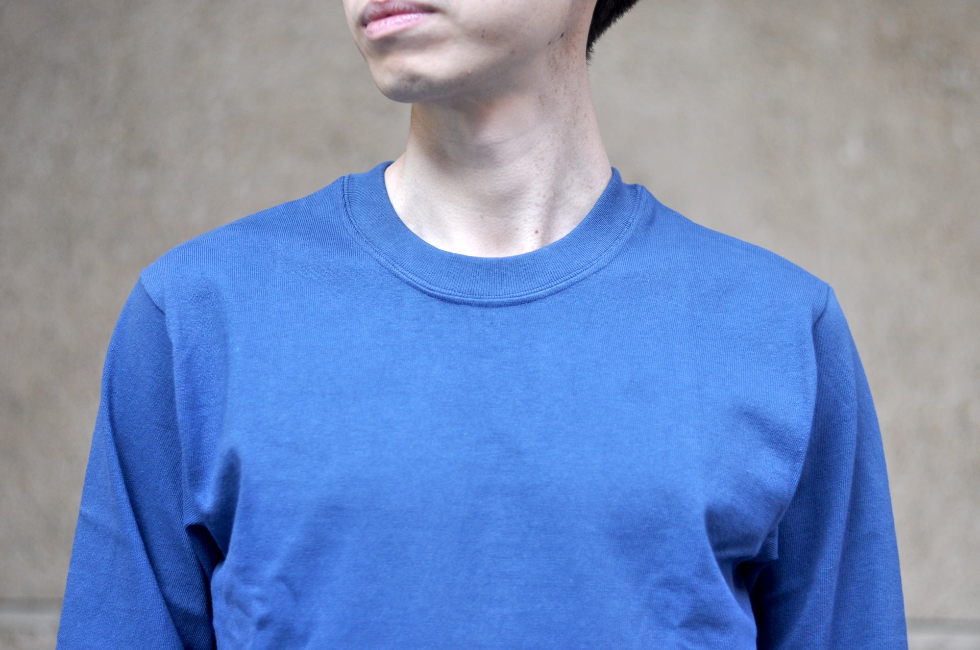 Warehouse Co. 10oz Cotton Knit L/S Plain Sweater (Blue)