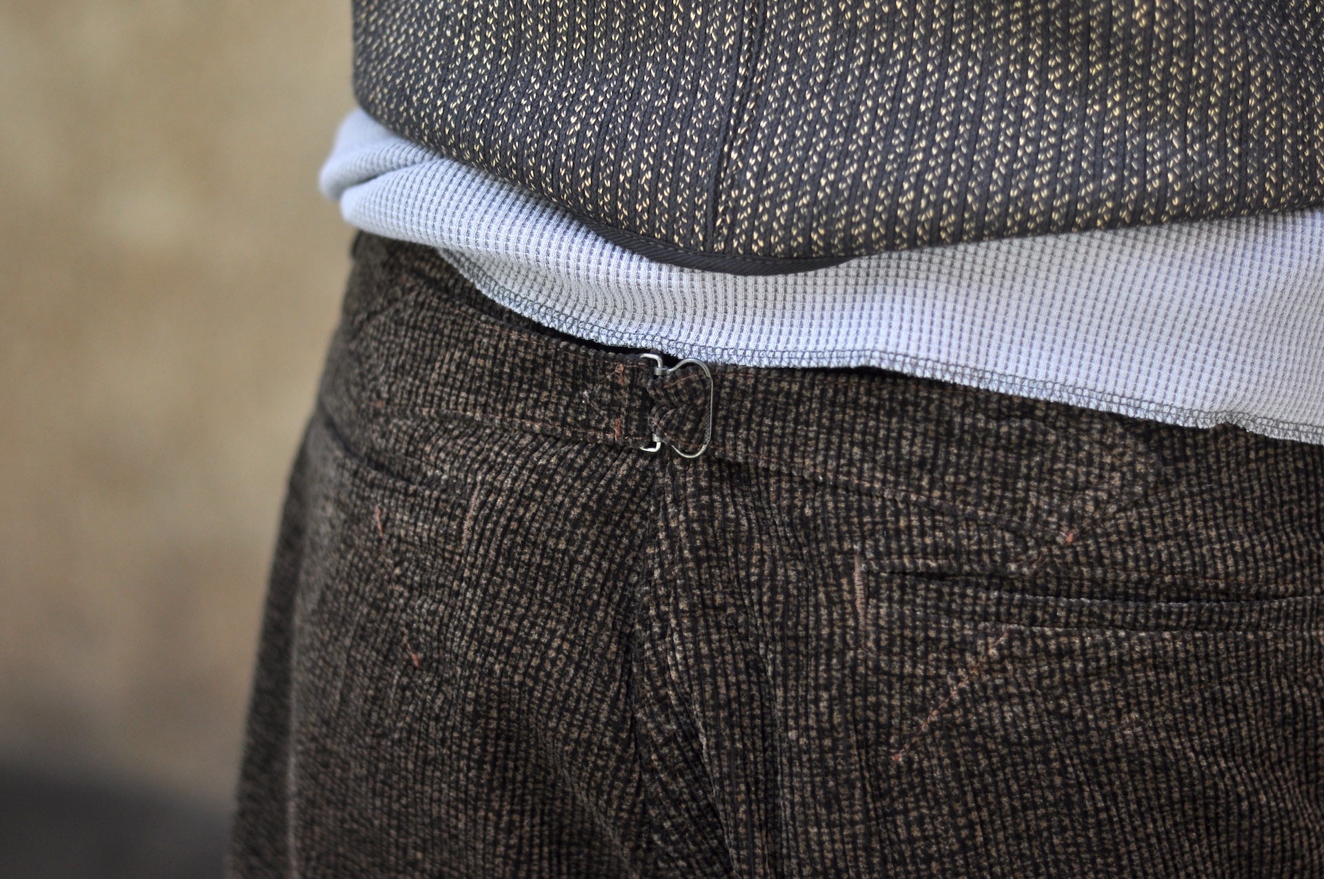 Freewheelers “Yellowstone” Striped Corduroy Hunting Trousers (Grained Brown)