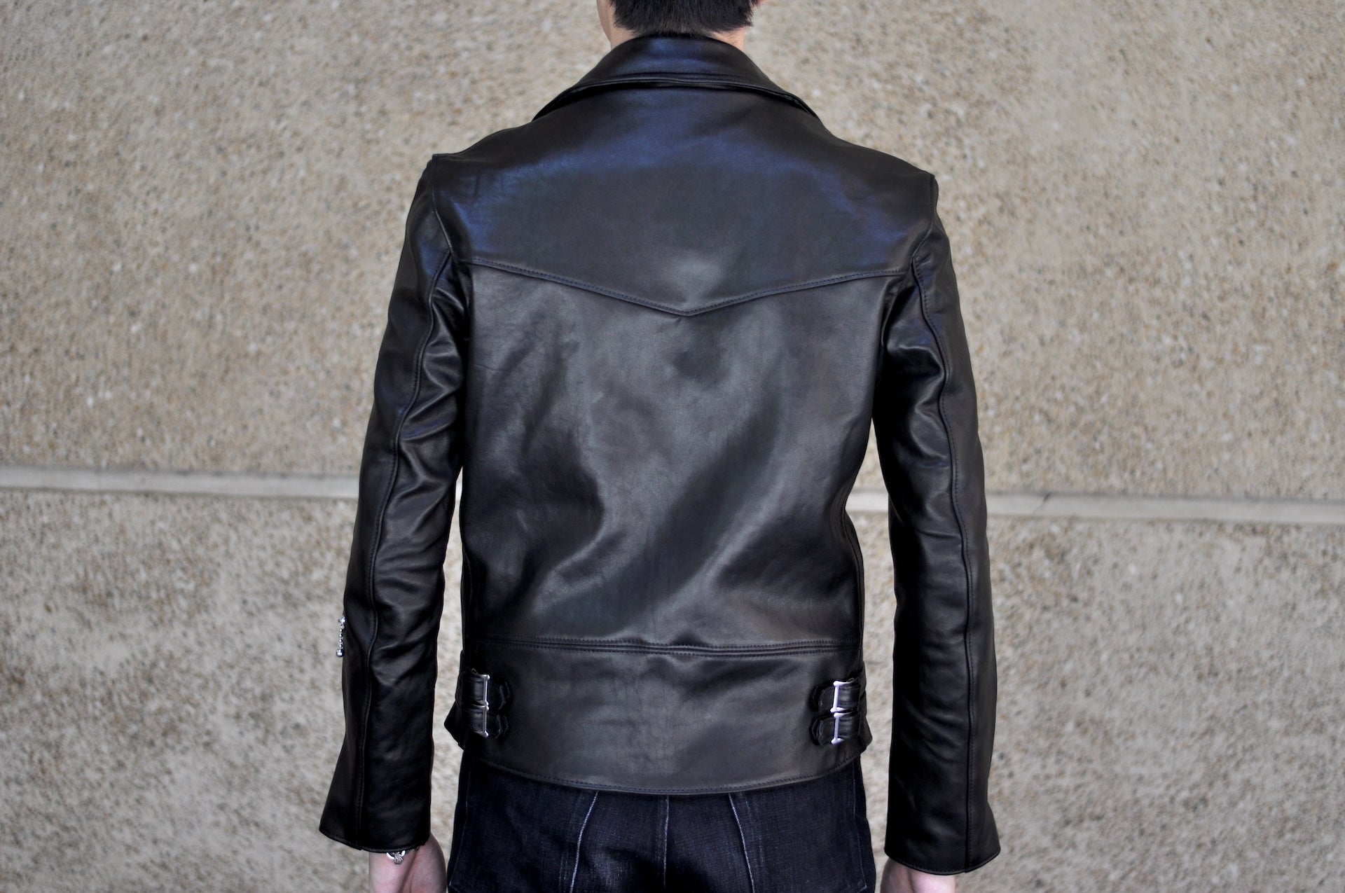 Lewis Leathers Black Sheepskin Lightning 402T (Tight fit)