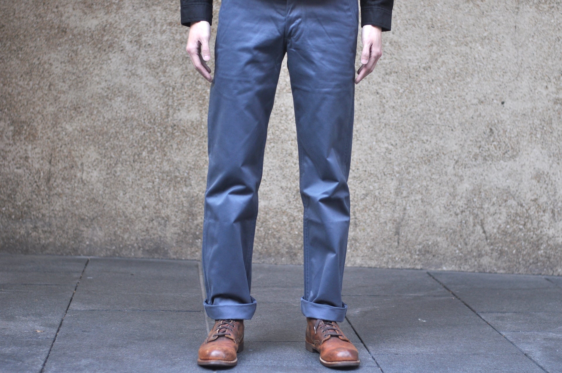 Warehouse Co. 12oz Selvage Weapon Twill West Point Chinos (Blueish Grey)