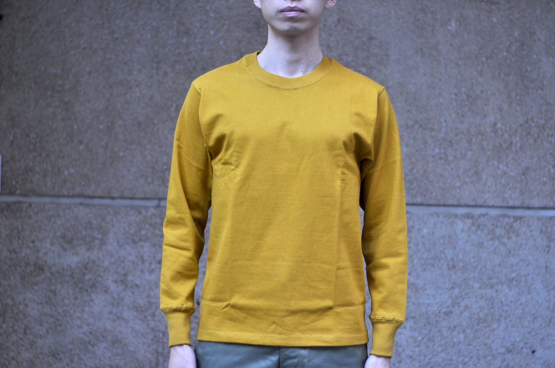Warehouse Co. 10oz Cotton Knit L/S Plain Sweater (Yellow)