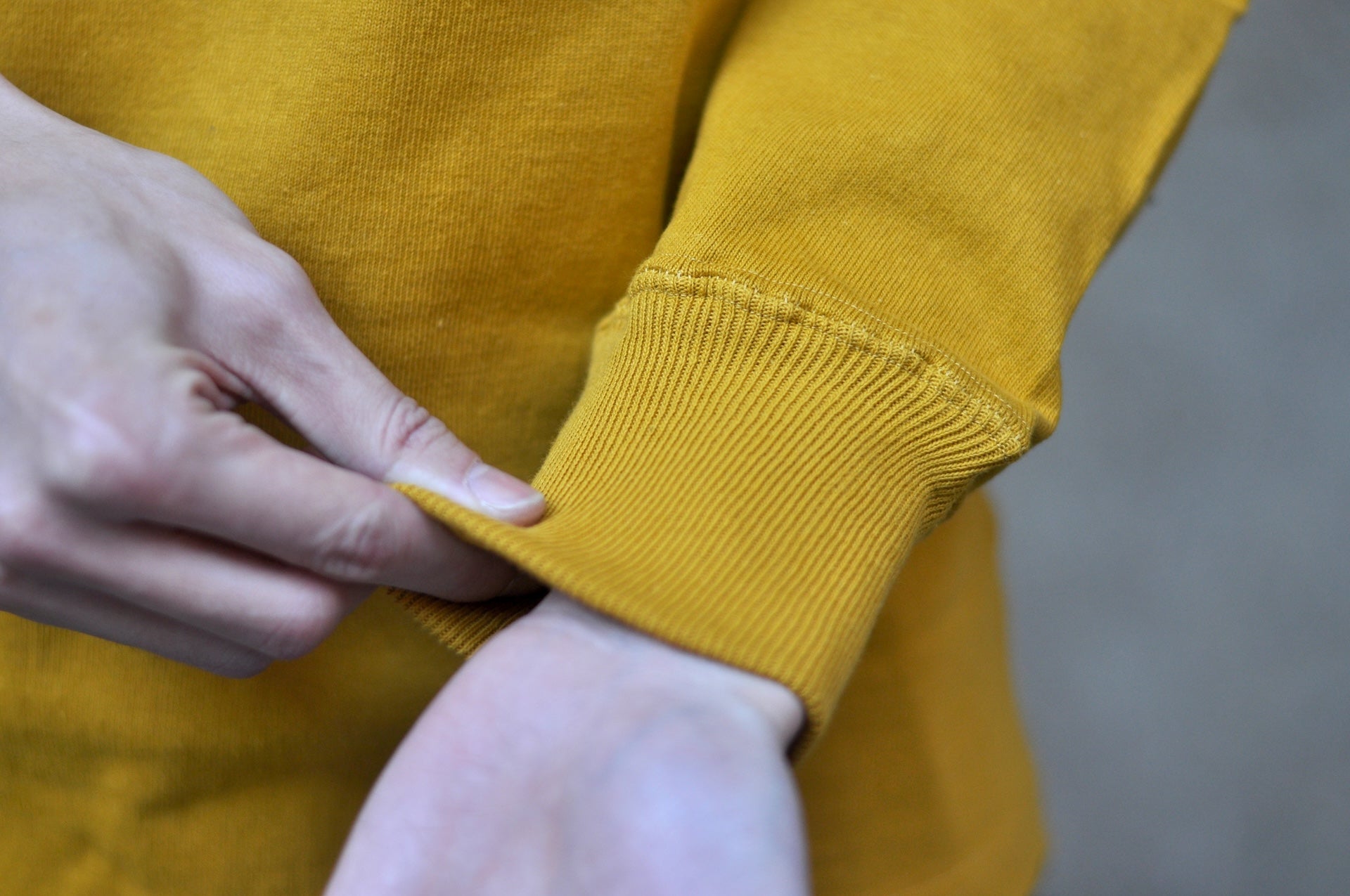 Warehouse Co. 10oz Cotton Knit L/S Plain Sweater (Yellow)