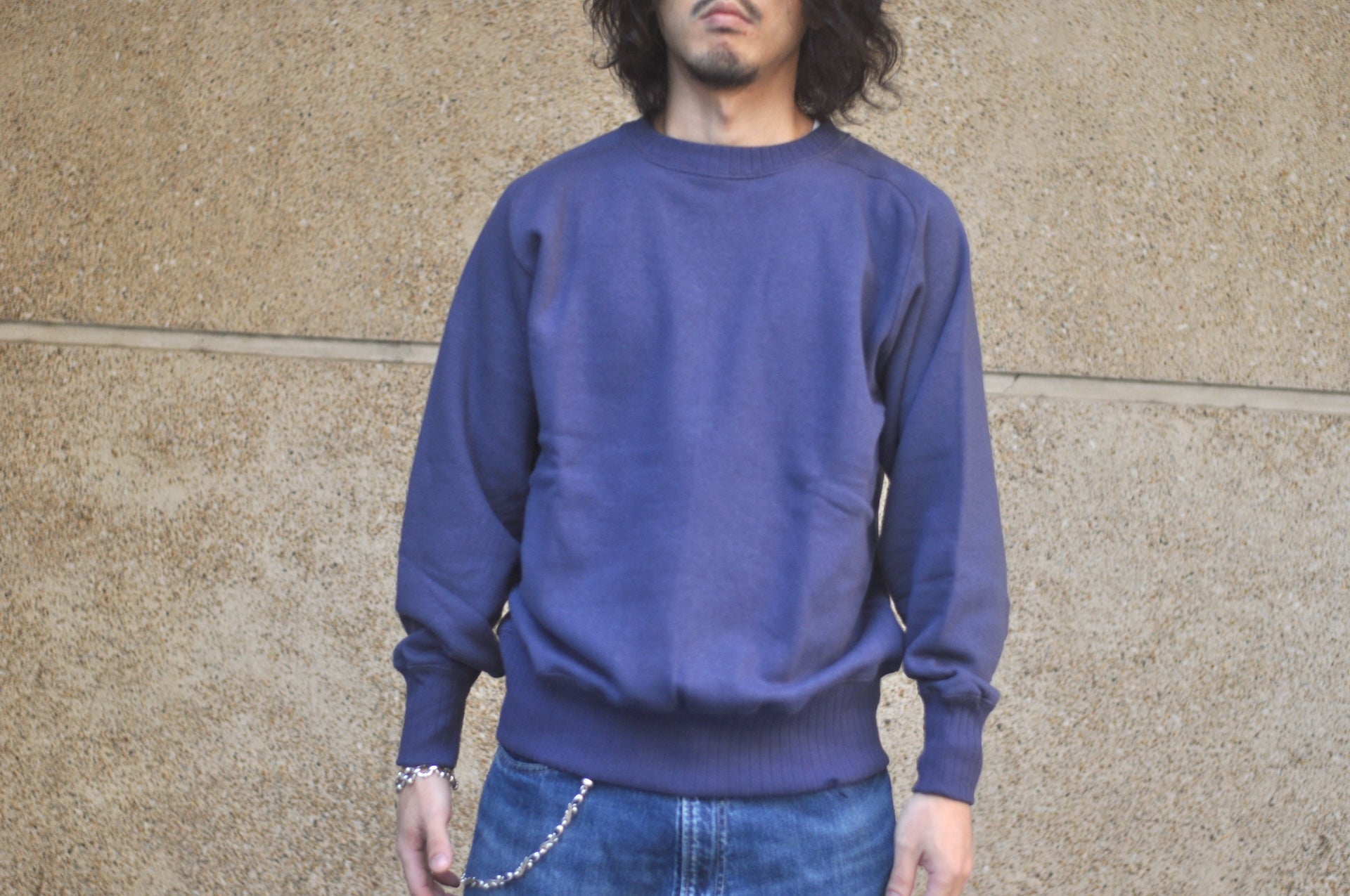 John Gluckow X Warehouse Co. 10oz Loopwheeled "The Albert" Sweatshirt (Vintage Navy)