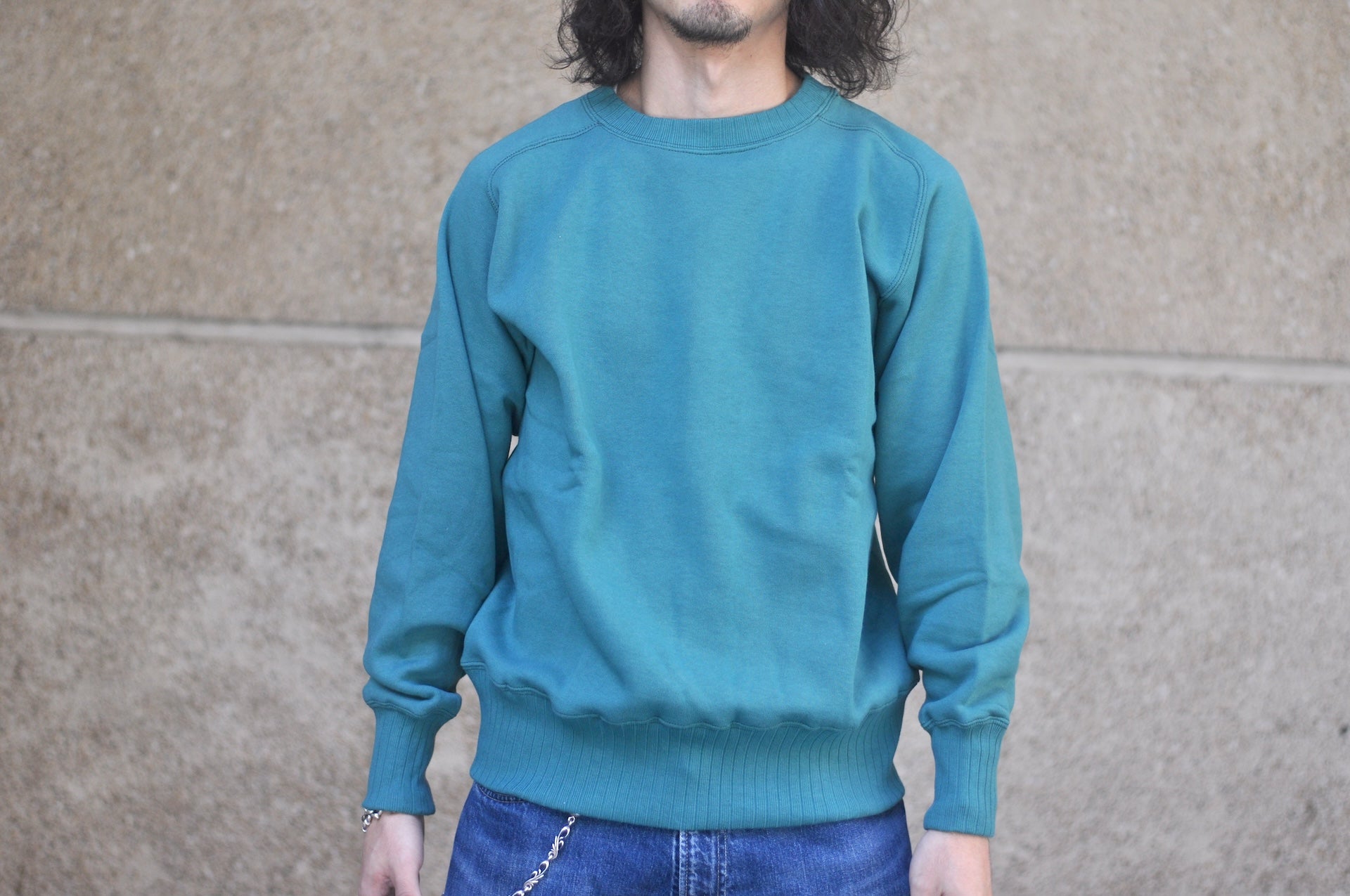 John Gluckow X Warehouse Co. 10oz Loopwheeled "The Albert" Sweatshirt (Turquoise Green)