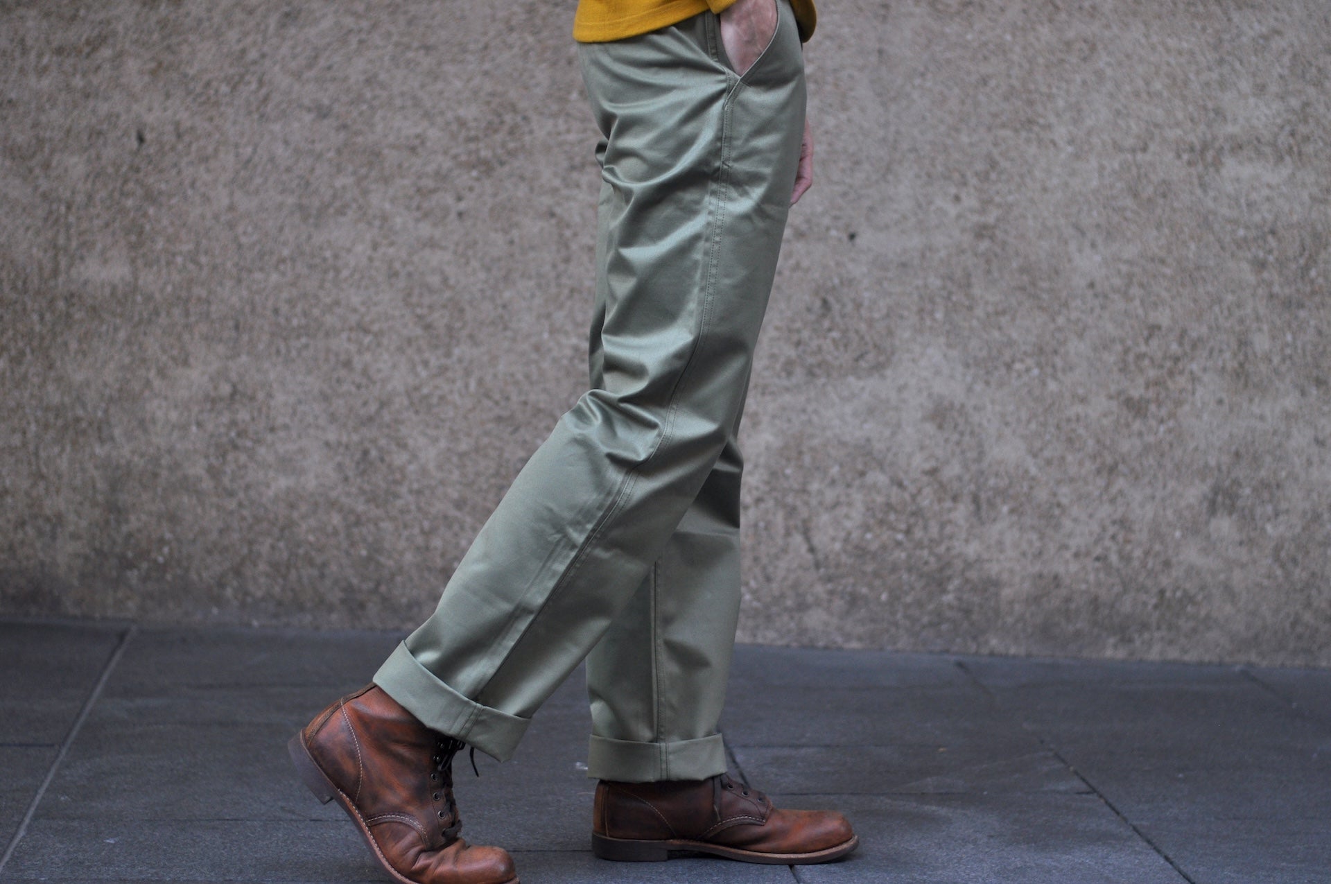 Warehouse Co. 12oz Selvage Weapon Twill West Point Chinos (Vintage Olive)