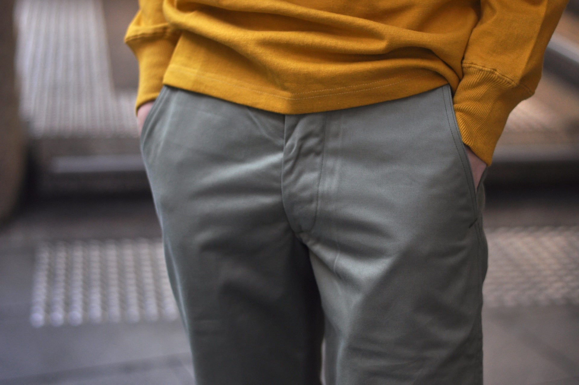 Warehouse Co. 12oz Selvage Weapon Twill West Point Chinos (Vintage Olive)
